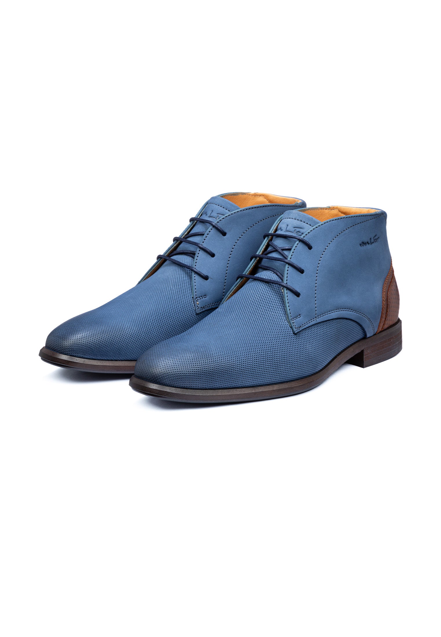 Blauer Nubuk Erasmo halbhoher Schnürschuh