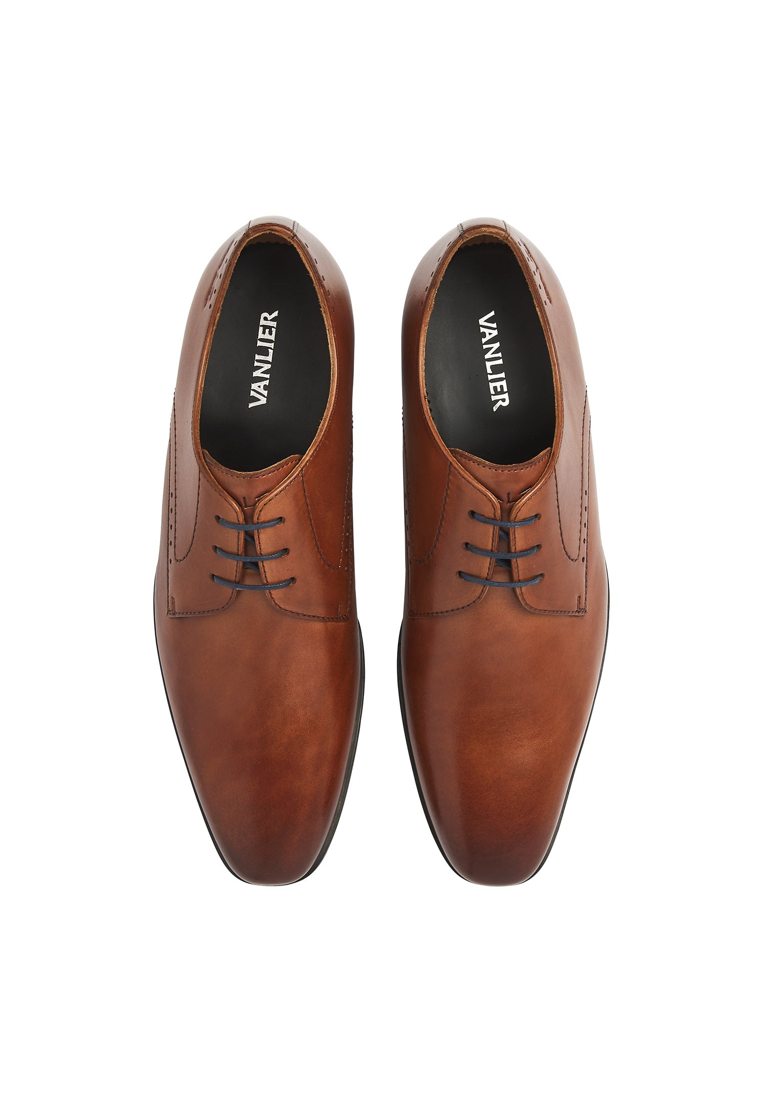 Portofino Schnürschuh aus Cognac-Glattleder