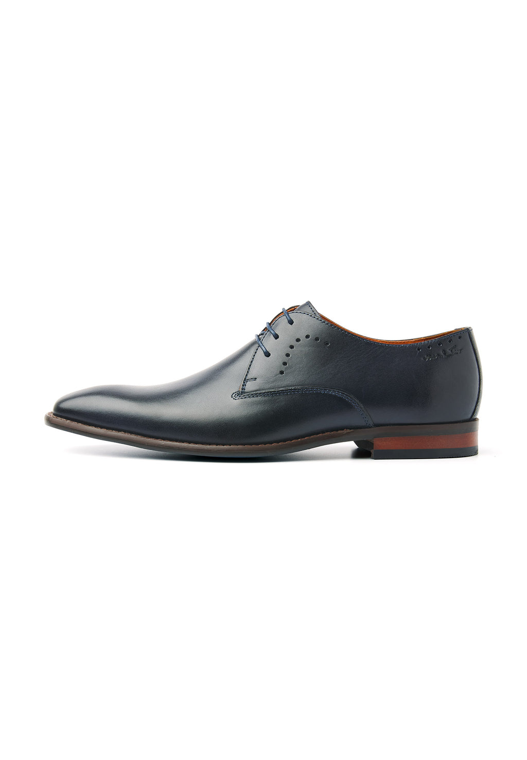 Navy blauw gladleren Carvalho veterschoen