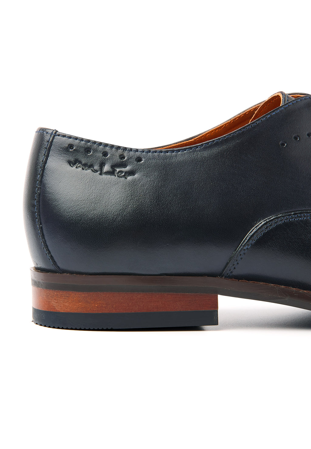 Navy blauw gladleren Carvalho veterschoen