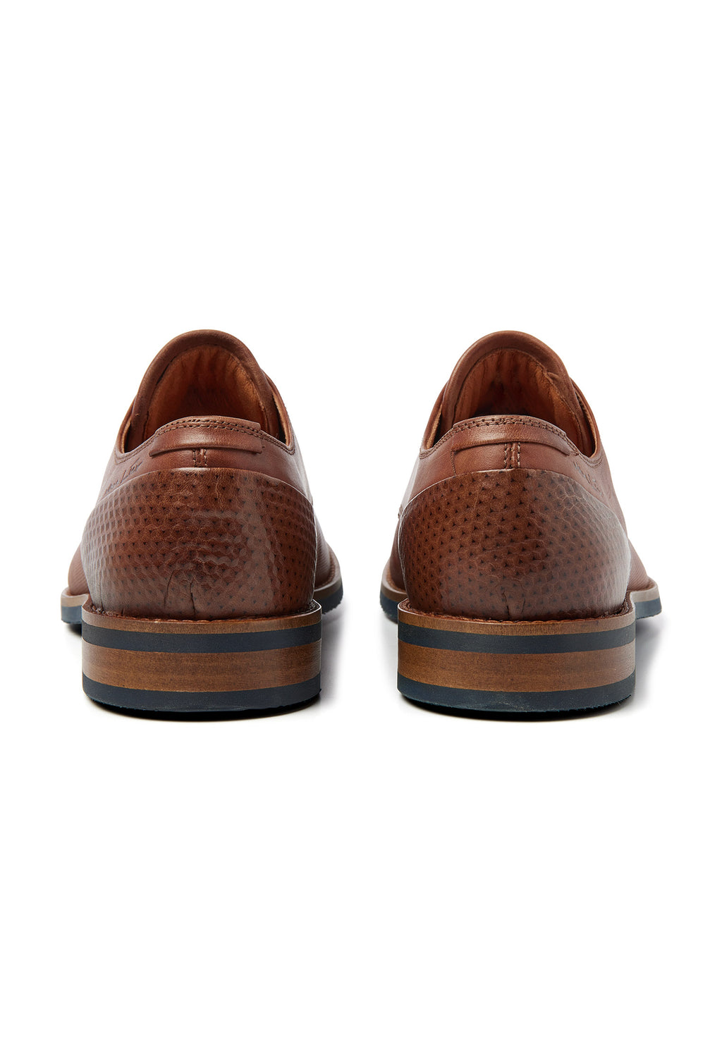 Licht cognac gladleren Sabinus veterschoen