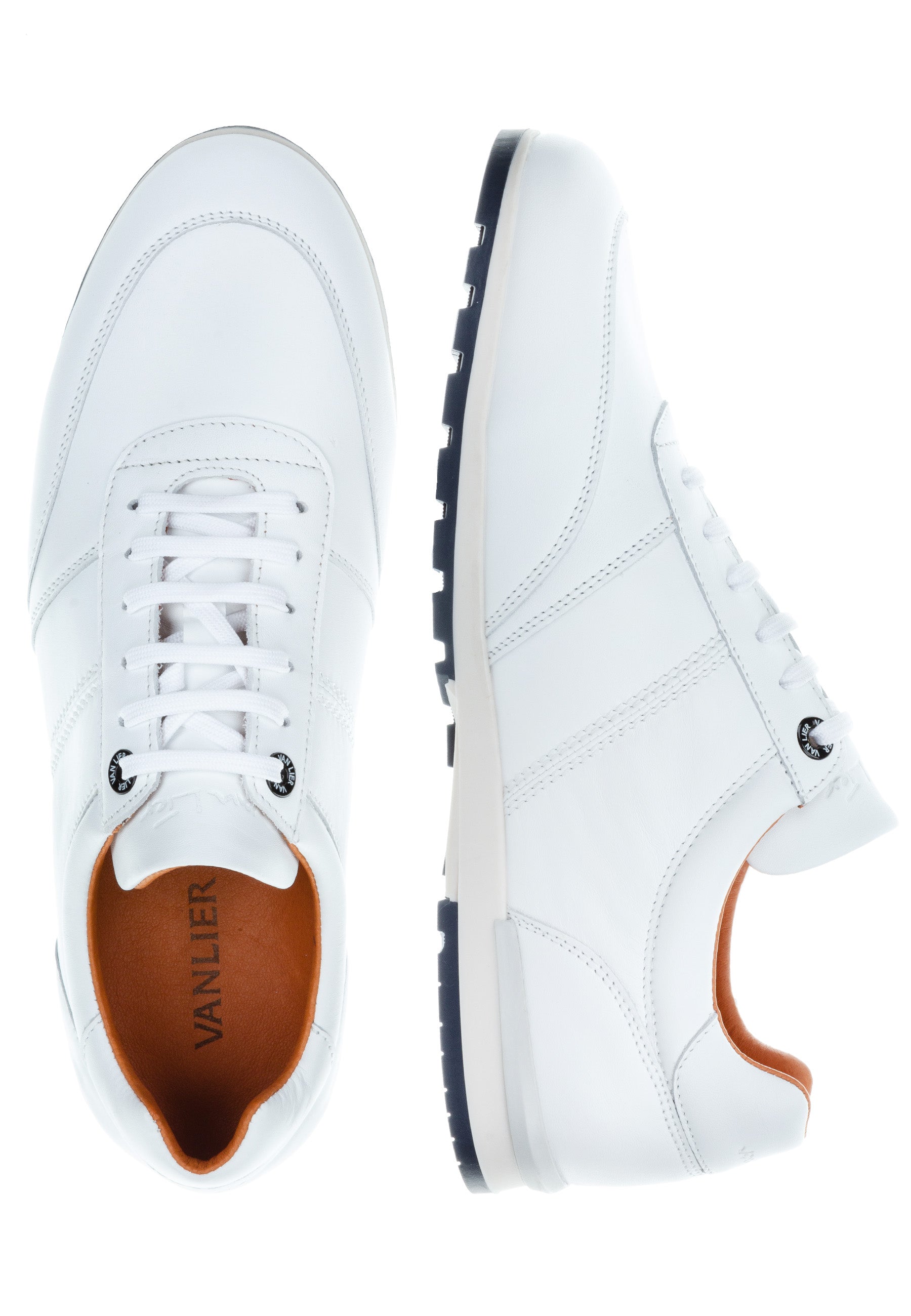 Wit gladleren Anzano sneaker 