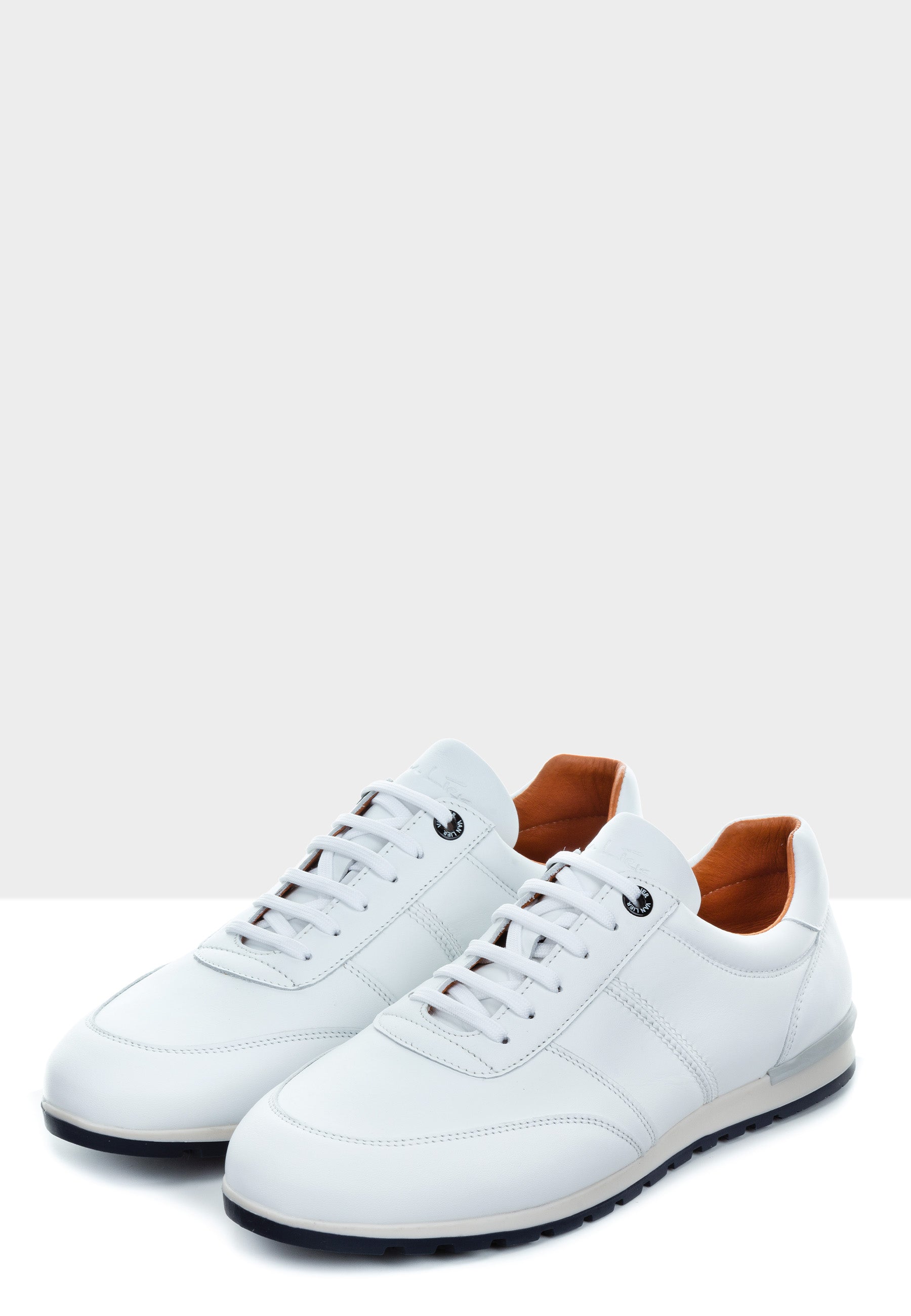 Wit gladleren Anzano sneaker 