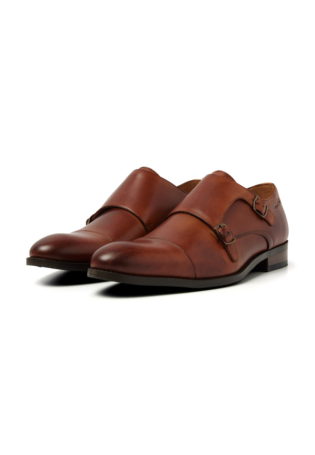 Cognac Glattleder Vienna Schnallenschuh