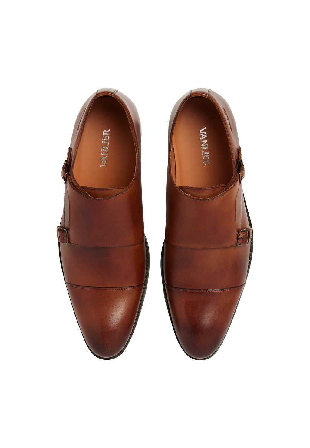 Cognac Glattleder Vienna Schnallenschuh
