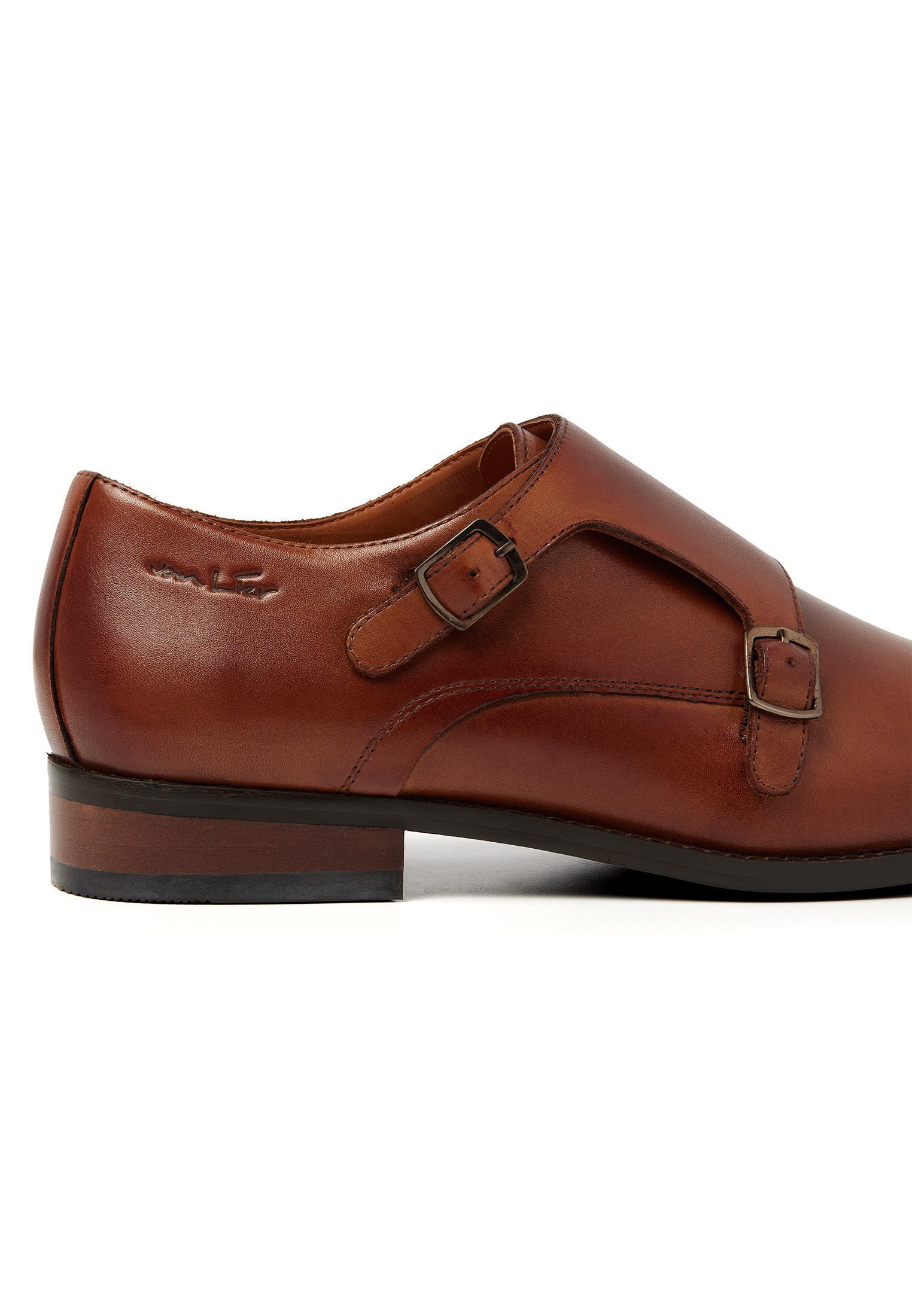 Cognac Glattleder Vienna Schnallenschuh
