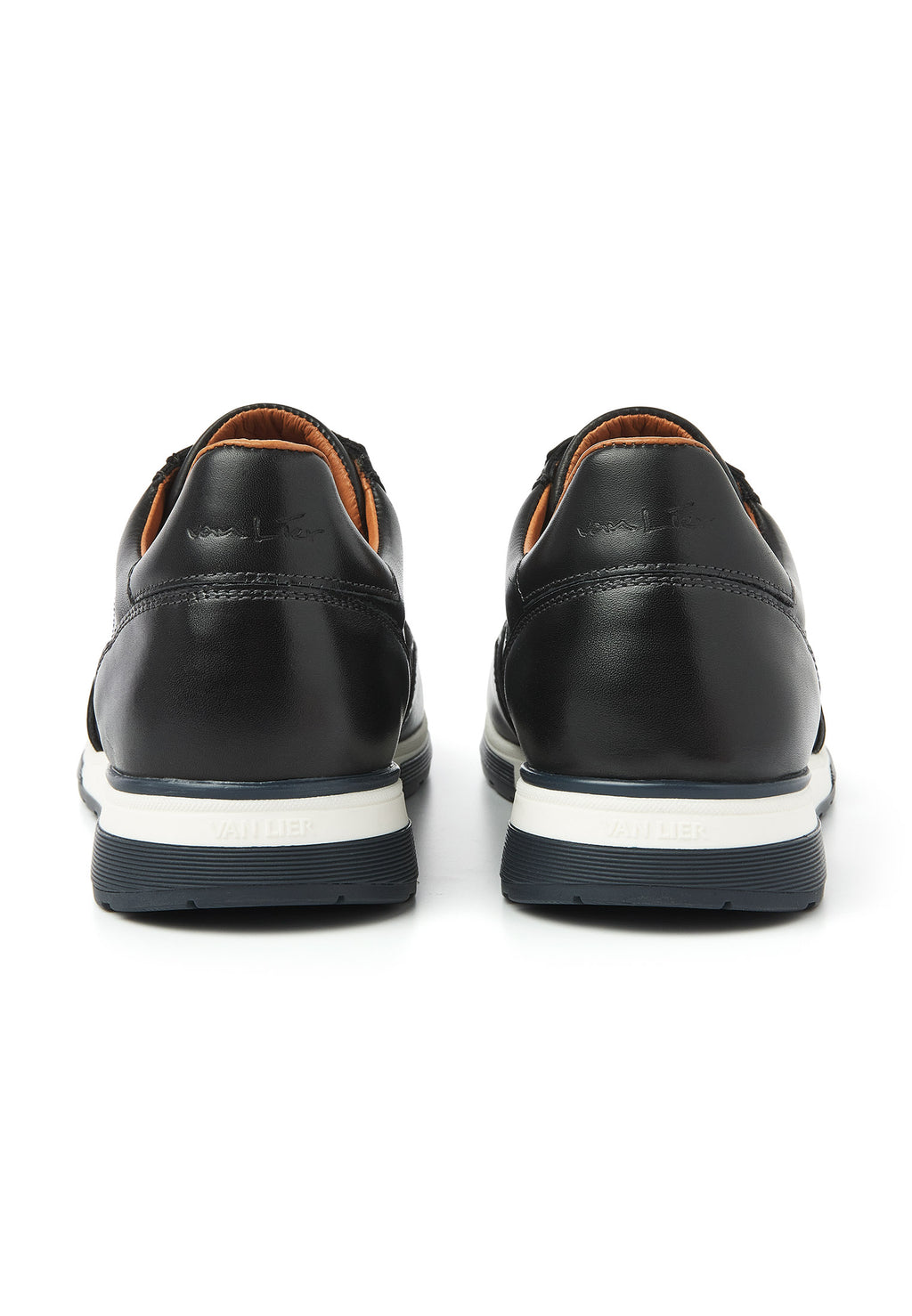 Zwart gladleren Positano sneaker
