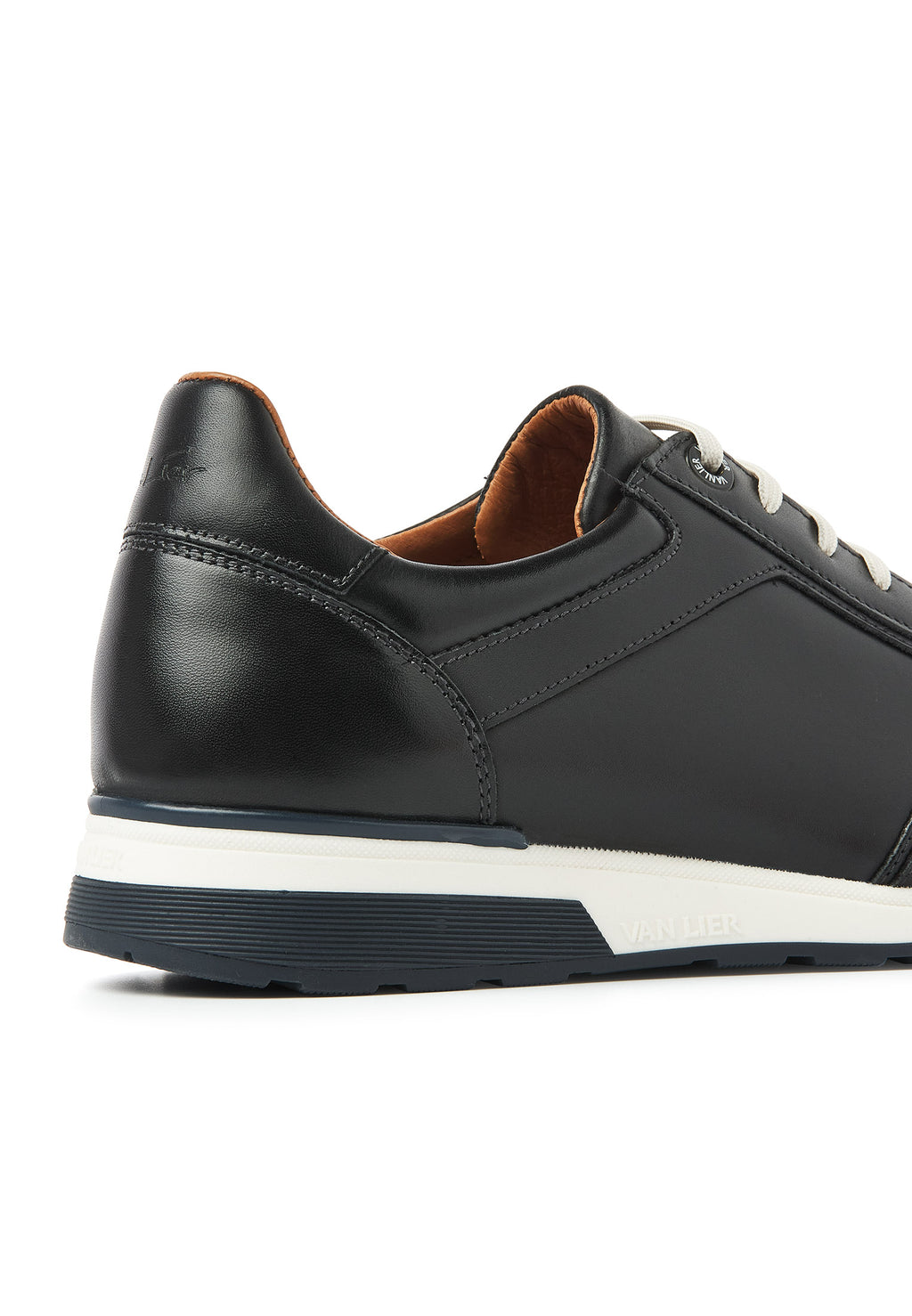 Zwart gladleren Positano sneaker