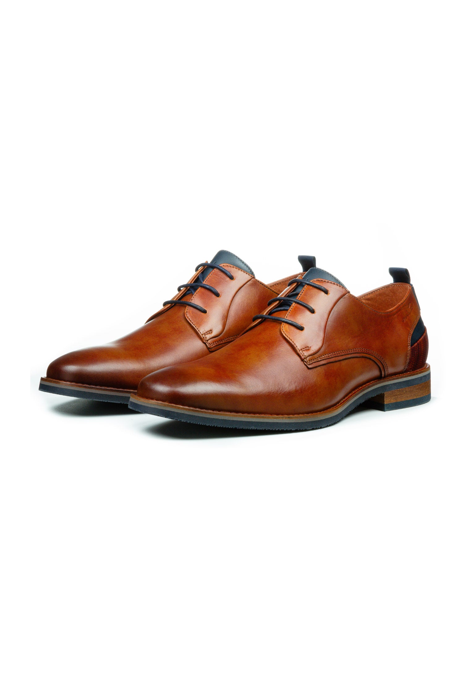 Cognac Glattleder Amalfi Schnürschuh