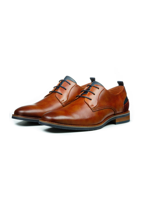 Cognac Glattleder Amalfi Schnürschuh