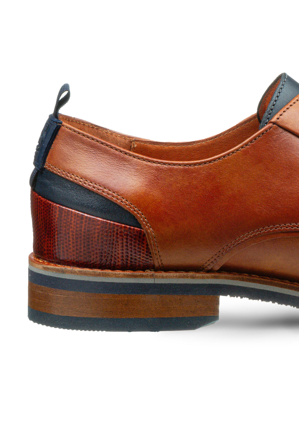 Cognac Glattleder Amalfi Schnürschuh