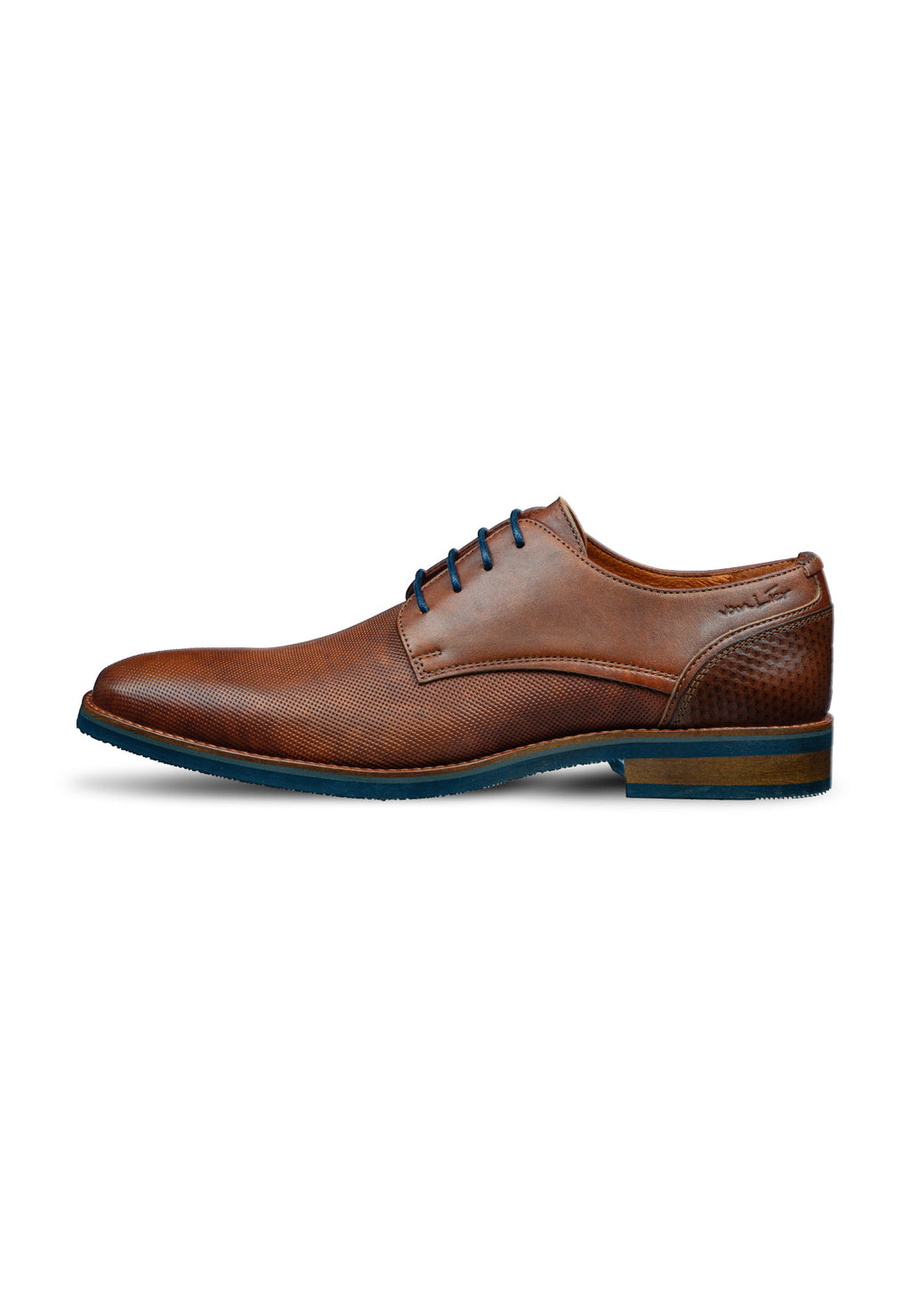 Hell cognac gladleren Amalfi veterschoen