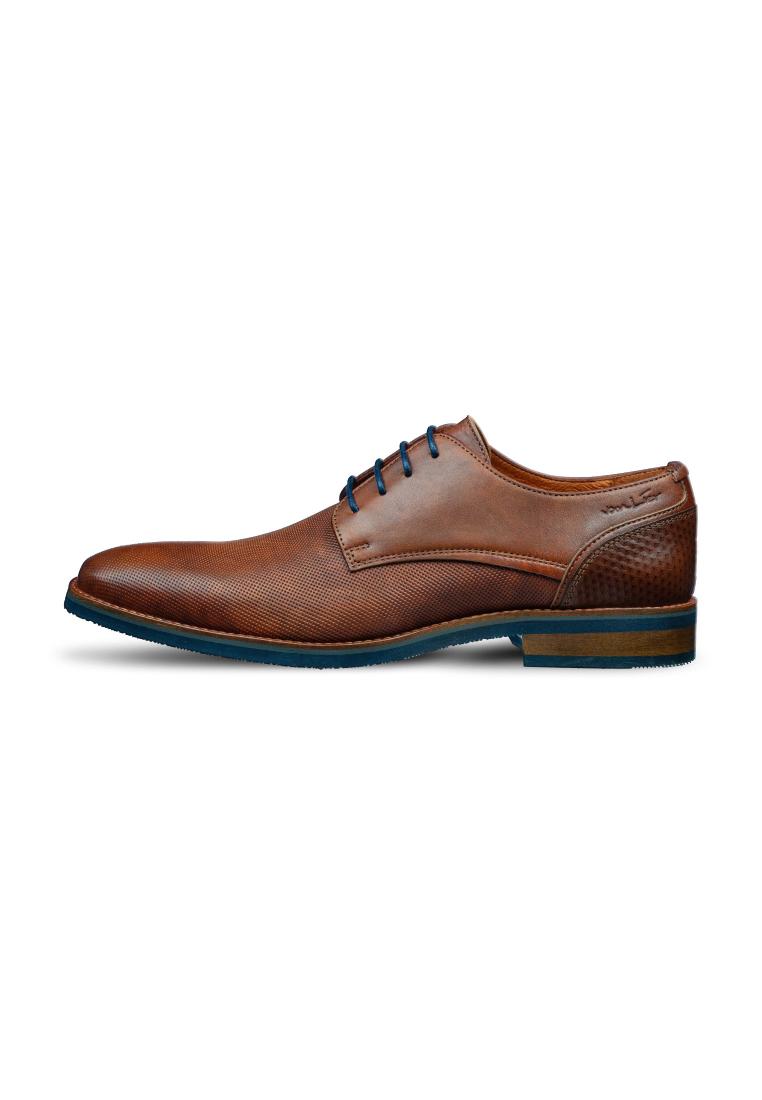 Hell cognac gladleren Amalfi veterschoen