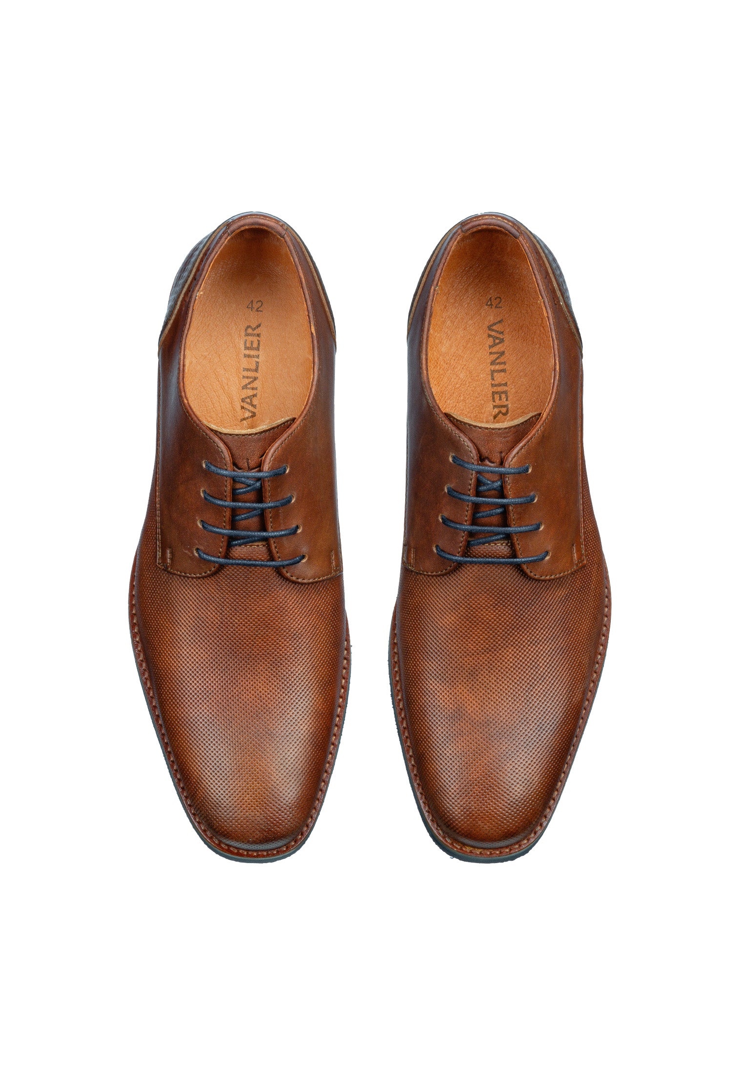 Hell cognac gladleren Amalfi veterschoen