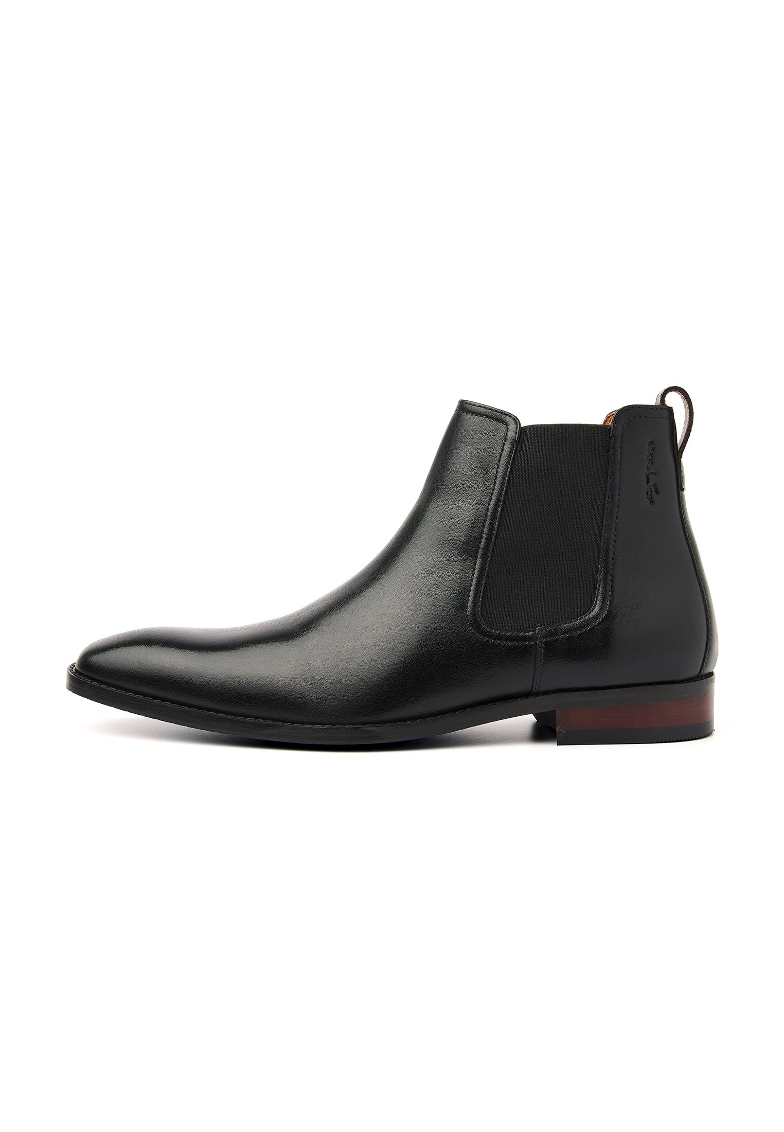 Zwart gladleren Bregenz Chelsea boot