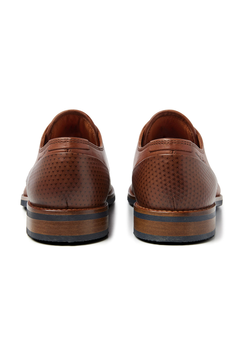 Hell cognac gladleren Sabinus veterschoen