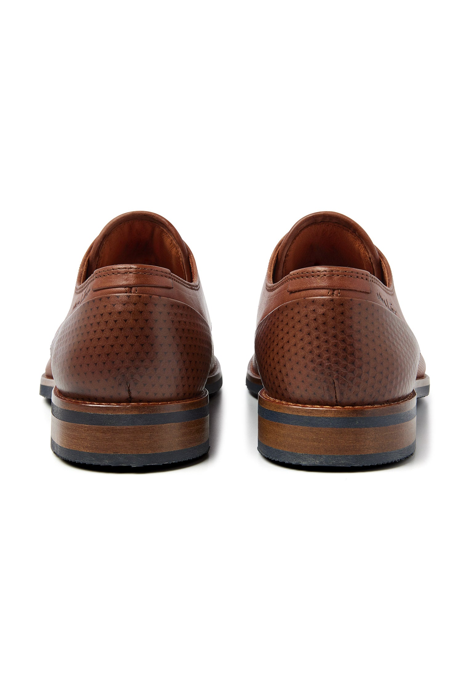 Hell cognac gladleren Sabinus veterschoen