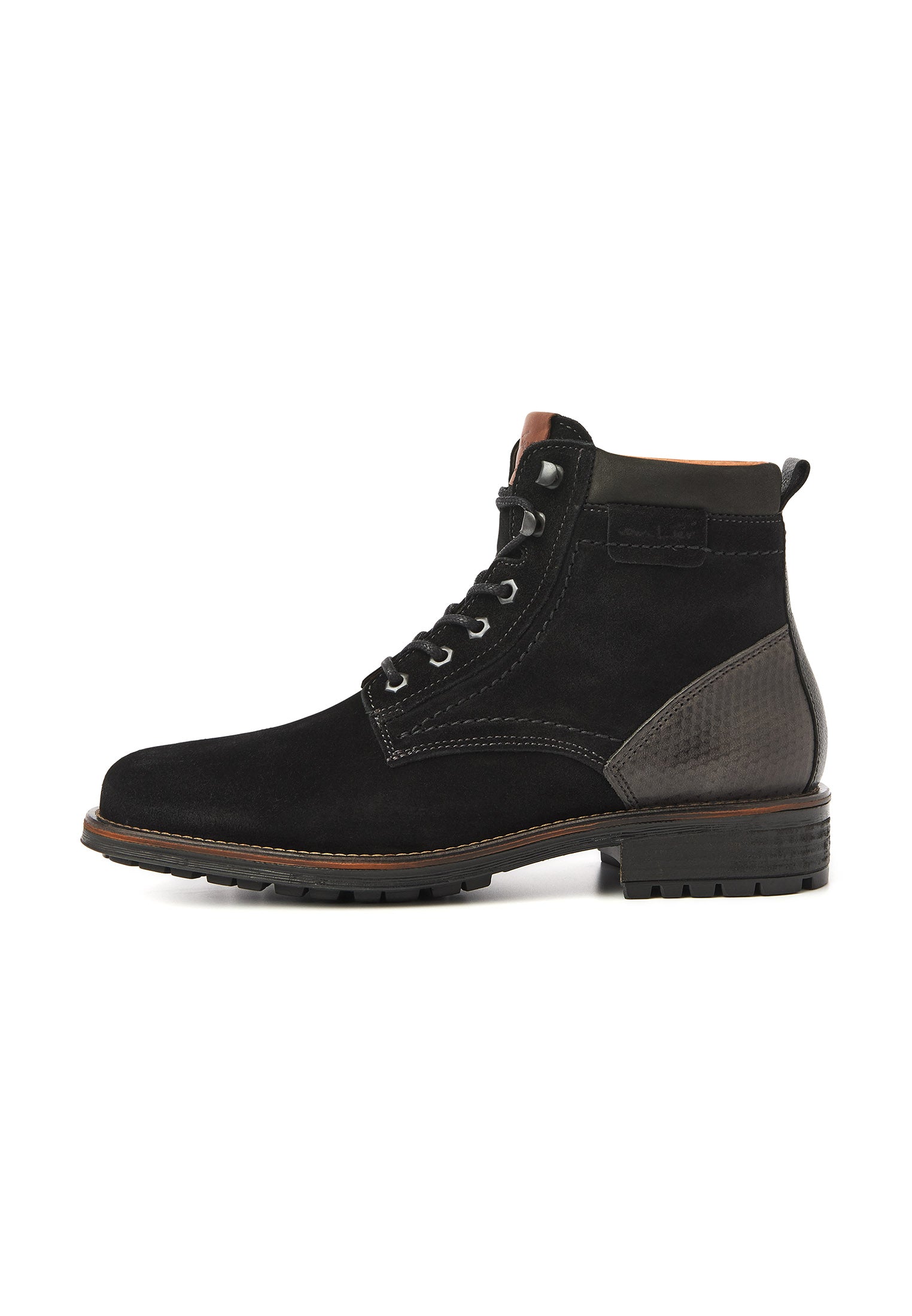 Schwarzer Wildleder Fritz Boot