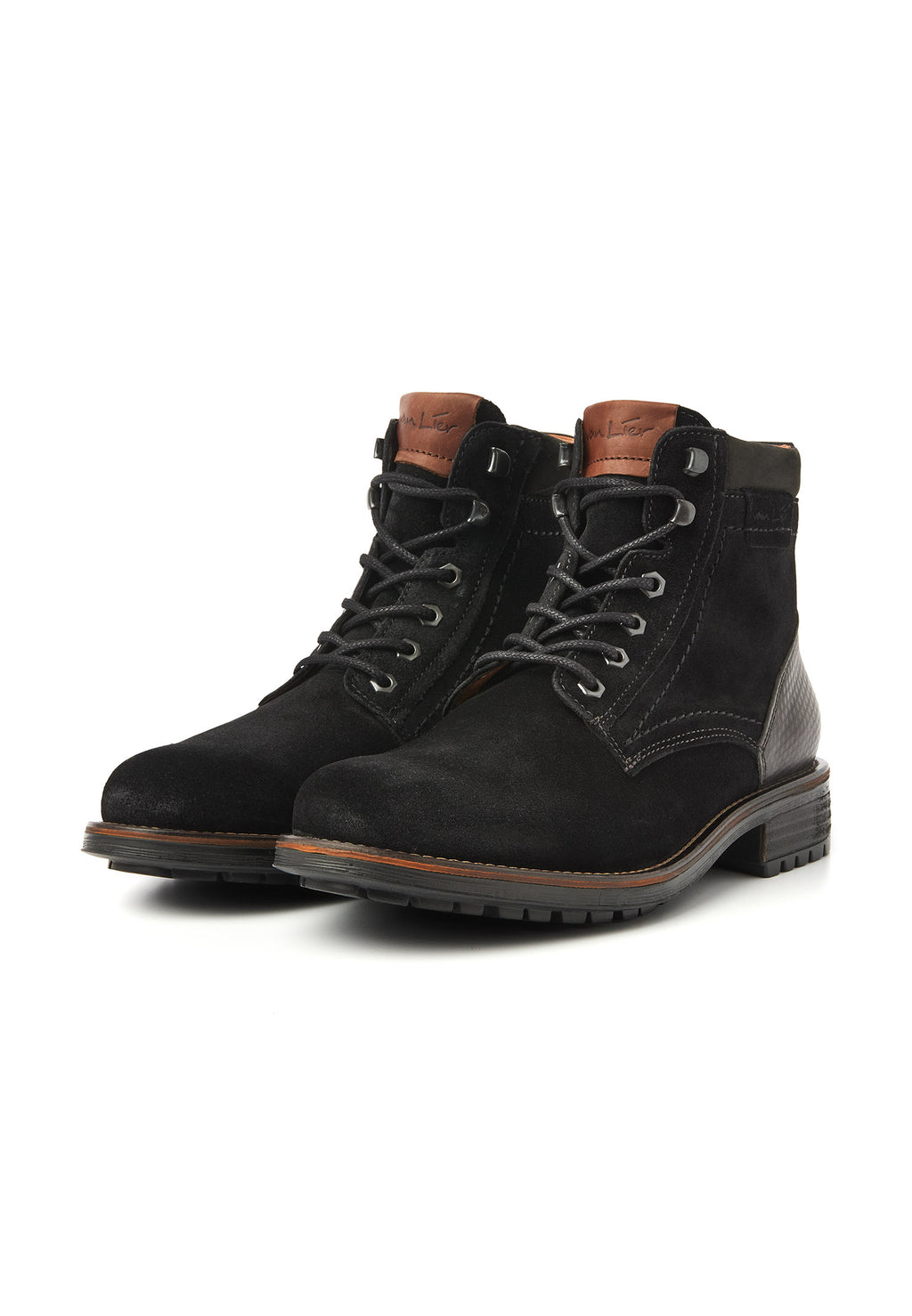 Schwarzer Wildleder Fritz Boot