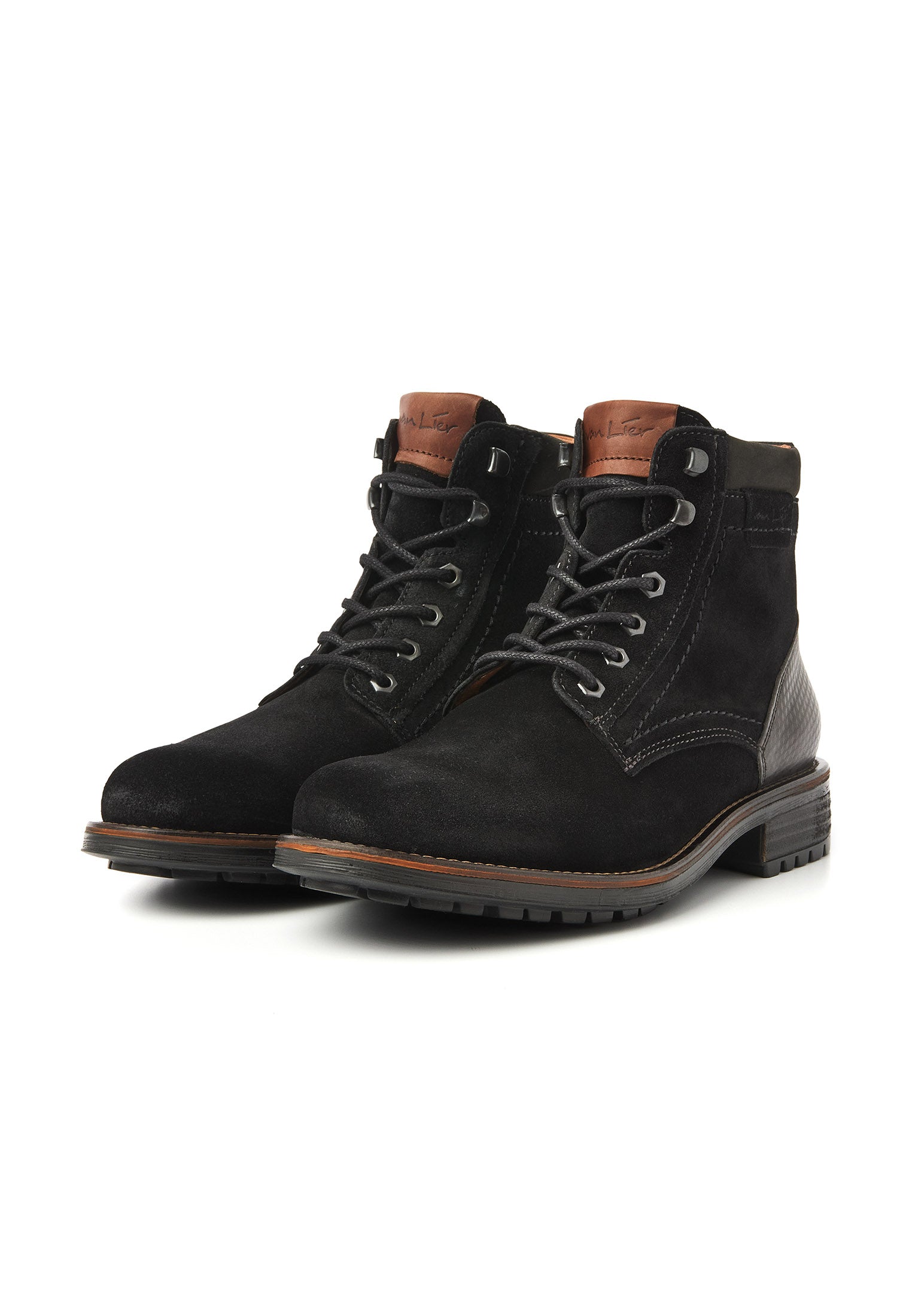 Schwarzer Wildleder Fritz Boot