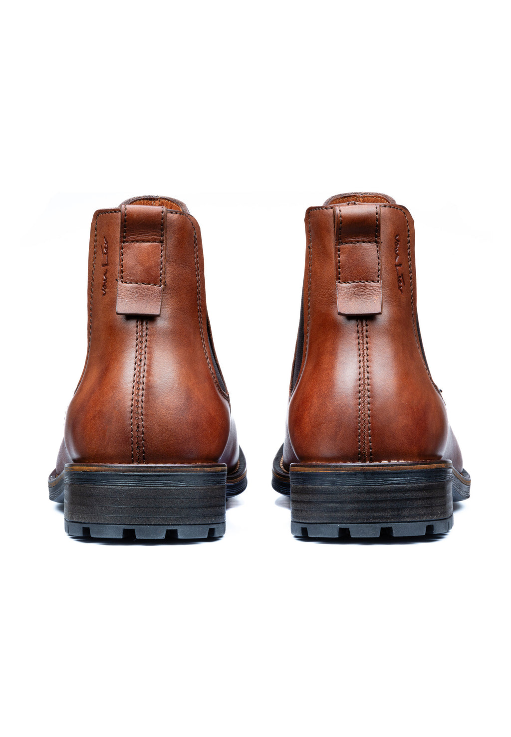 Hell cognac gladleren Fritz chelsea boot