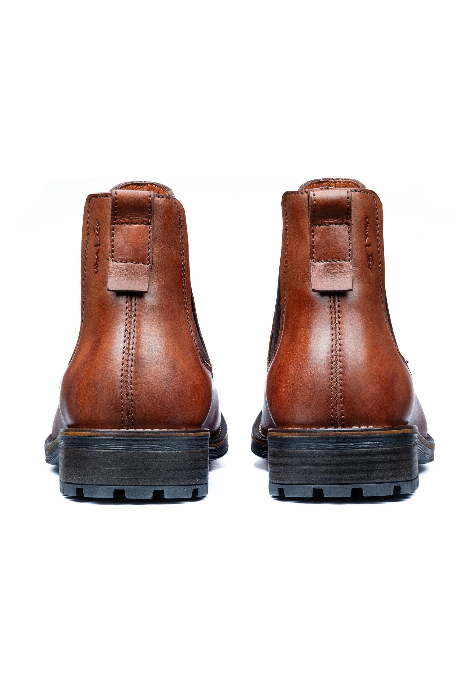 Hell cognac gladleren Fritz chelsea boot