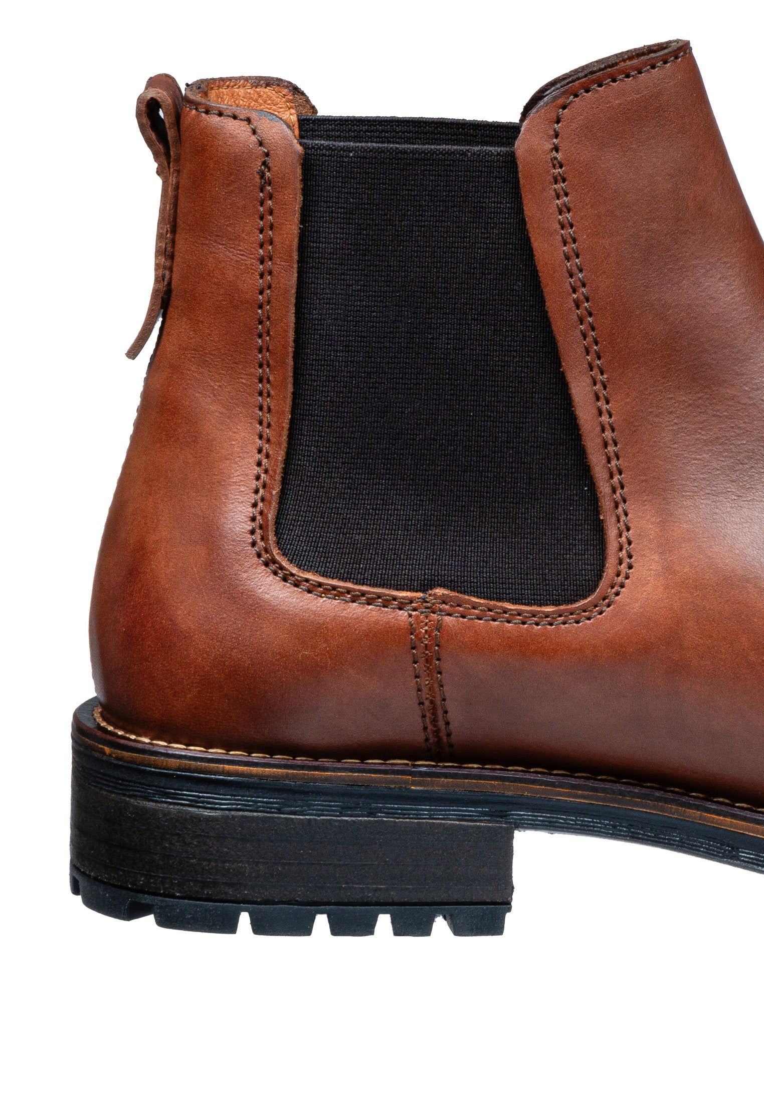 Hell cognac gladleren Fritz chelsea boot