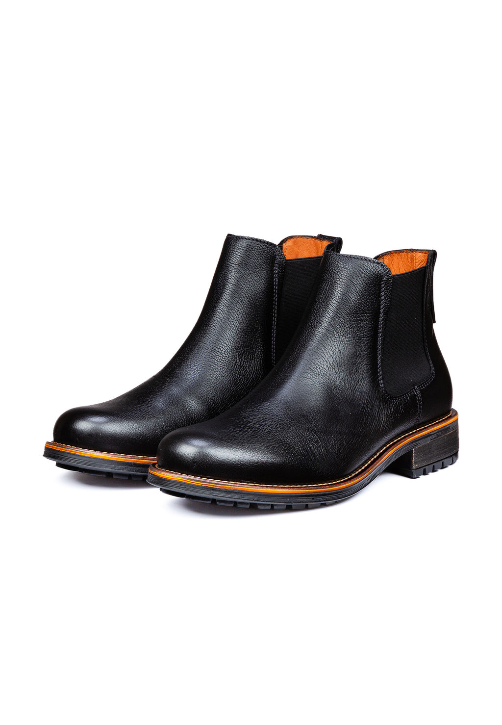 Schwarzer Glattleder Fritz Chelsea Boot