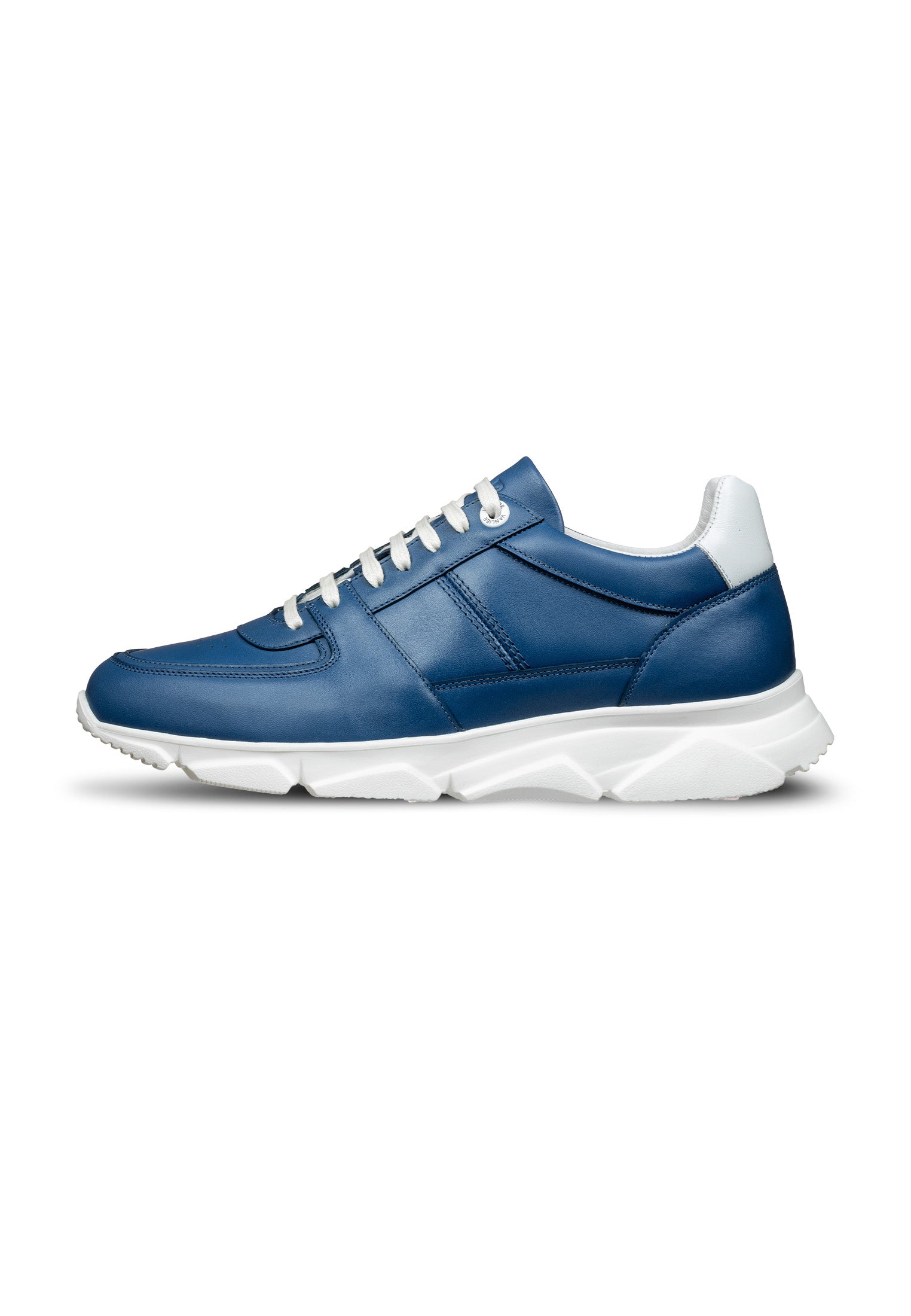 Blauwe leren Luca sneaker