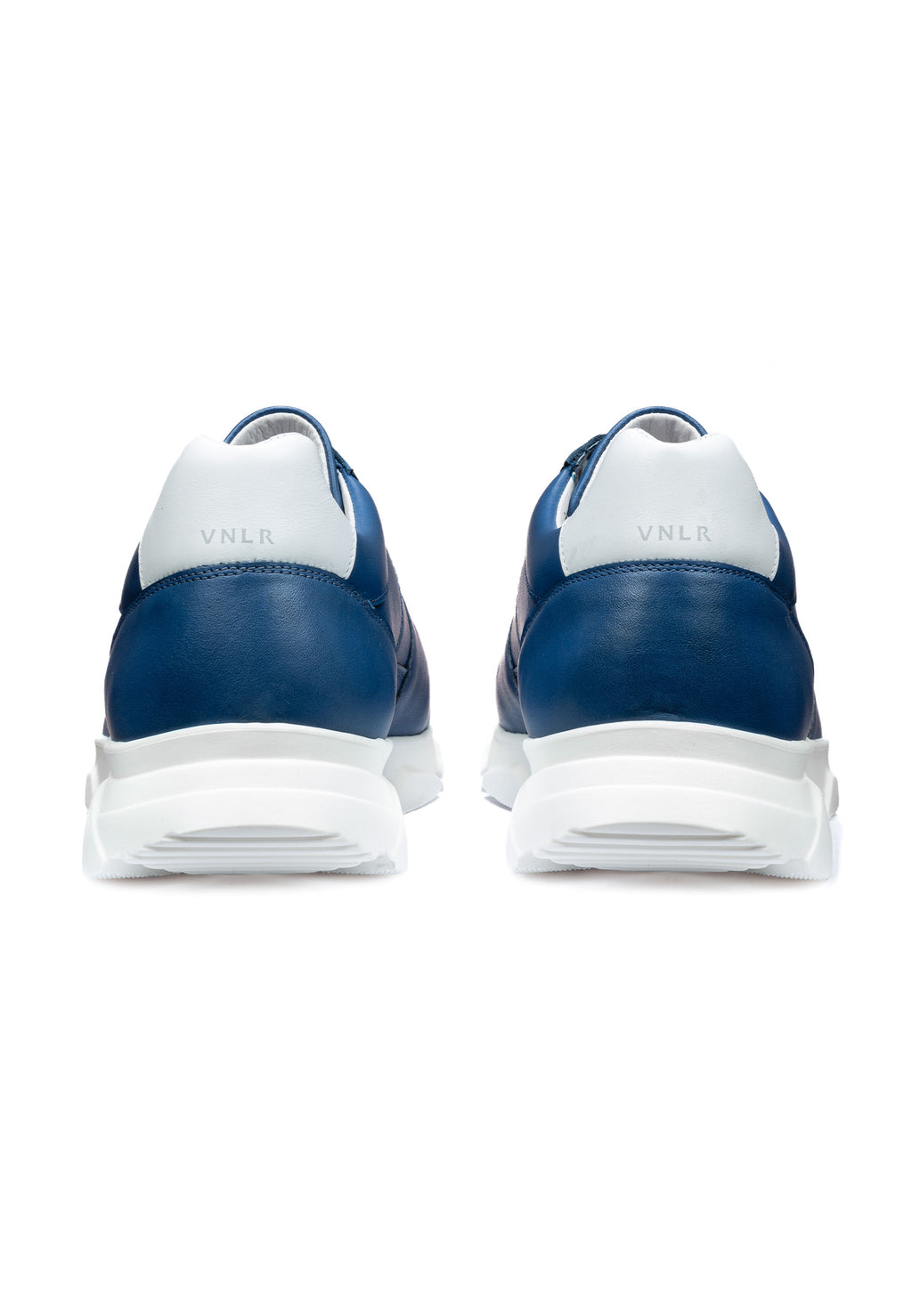 Blauwe leren Luca sneaker