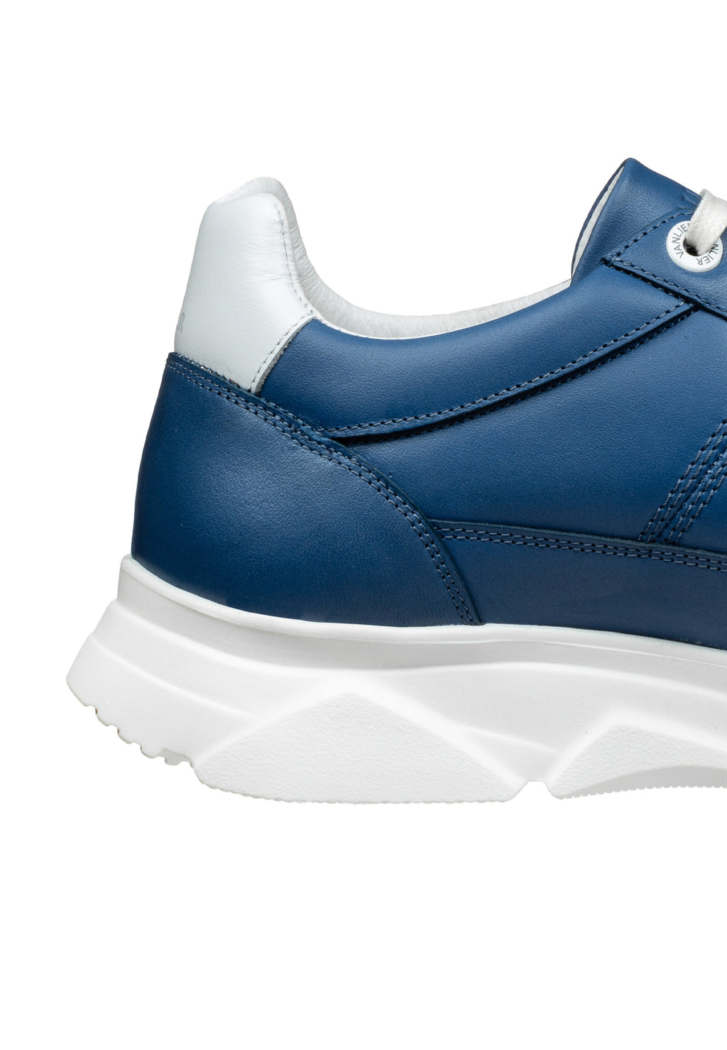 Blauwe leren Luca sneaker