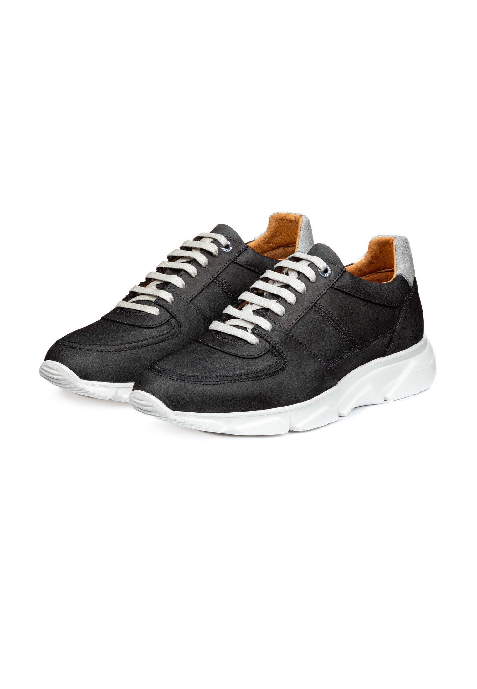 Graue Glattleder-Luca-Sneaker