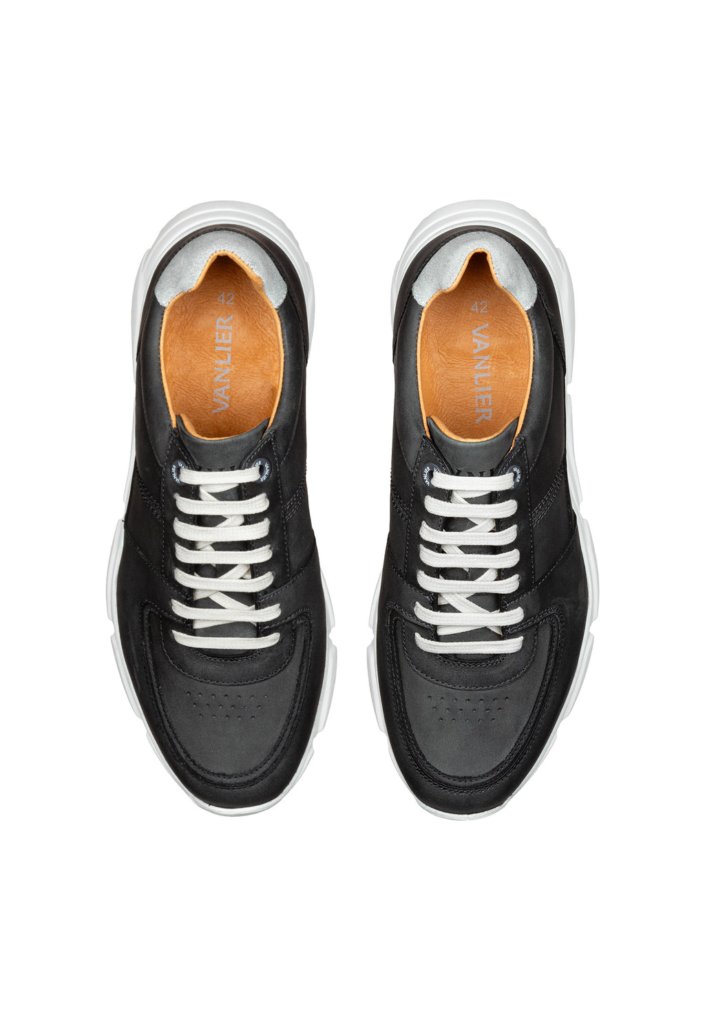 Graue Glattleder-Luca-Sneaker