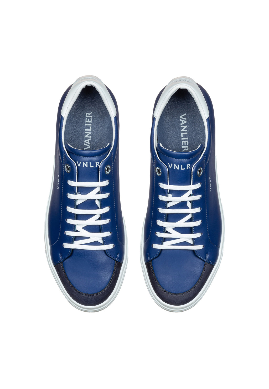 Blauw leren Barossa loafer