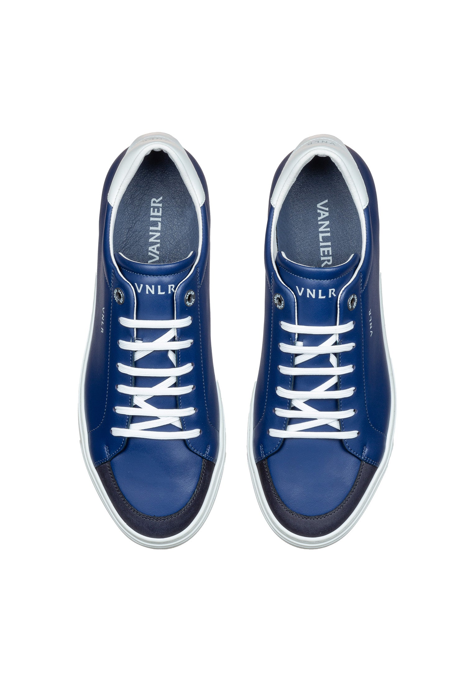 Blauw leren Barossa loafer