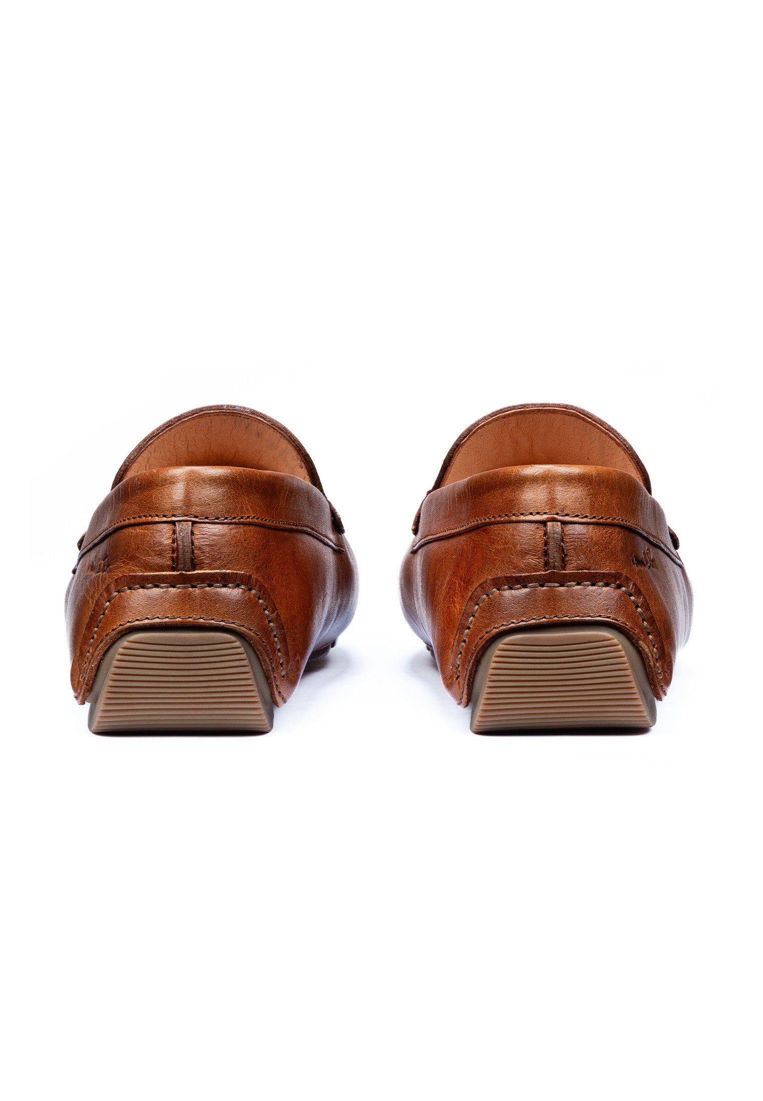 Bruin cognac gladleren Loafer