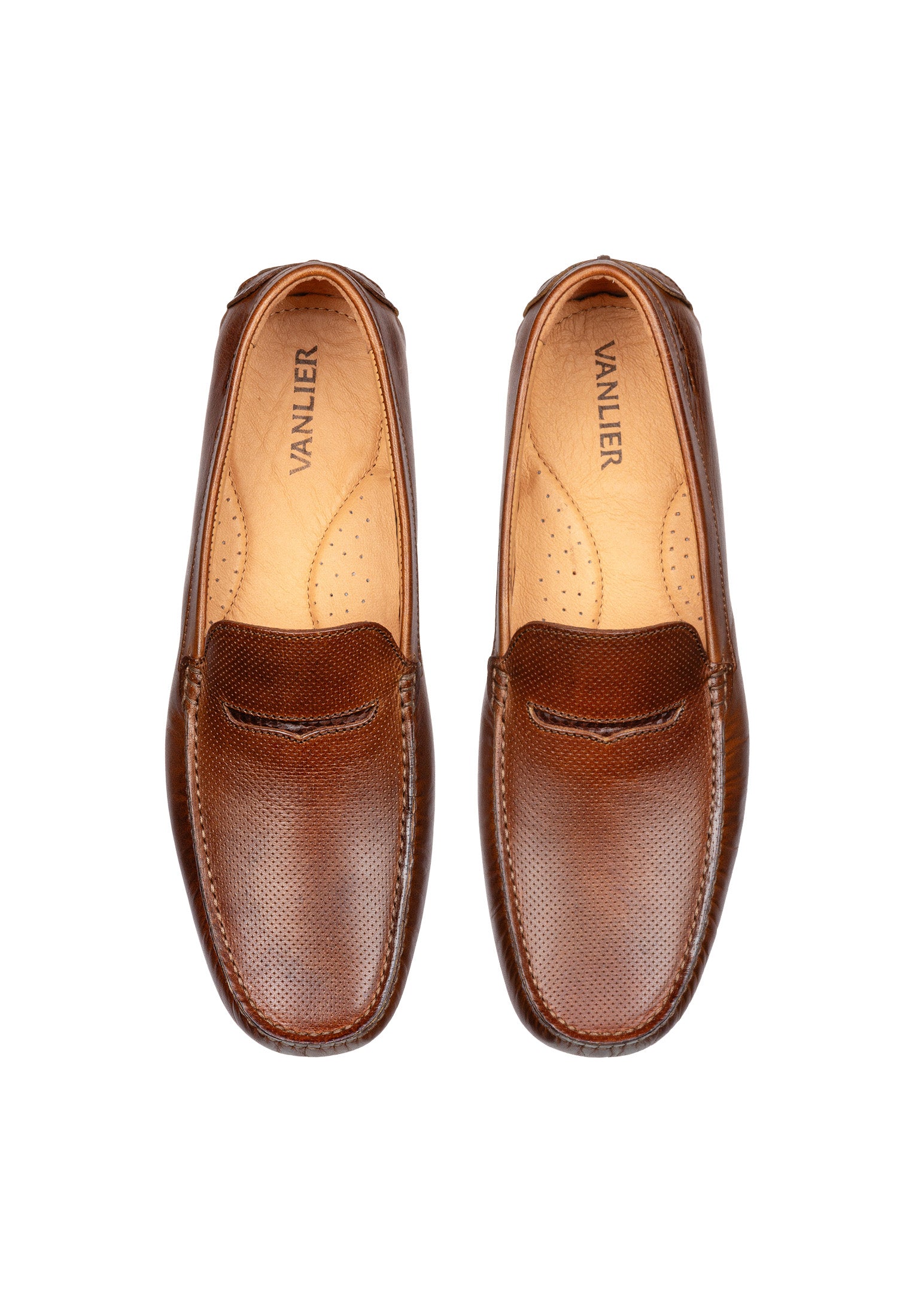 Bruin cognac gladleren Loafer