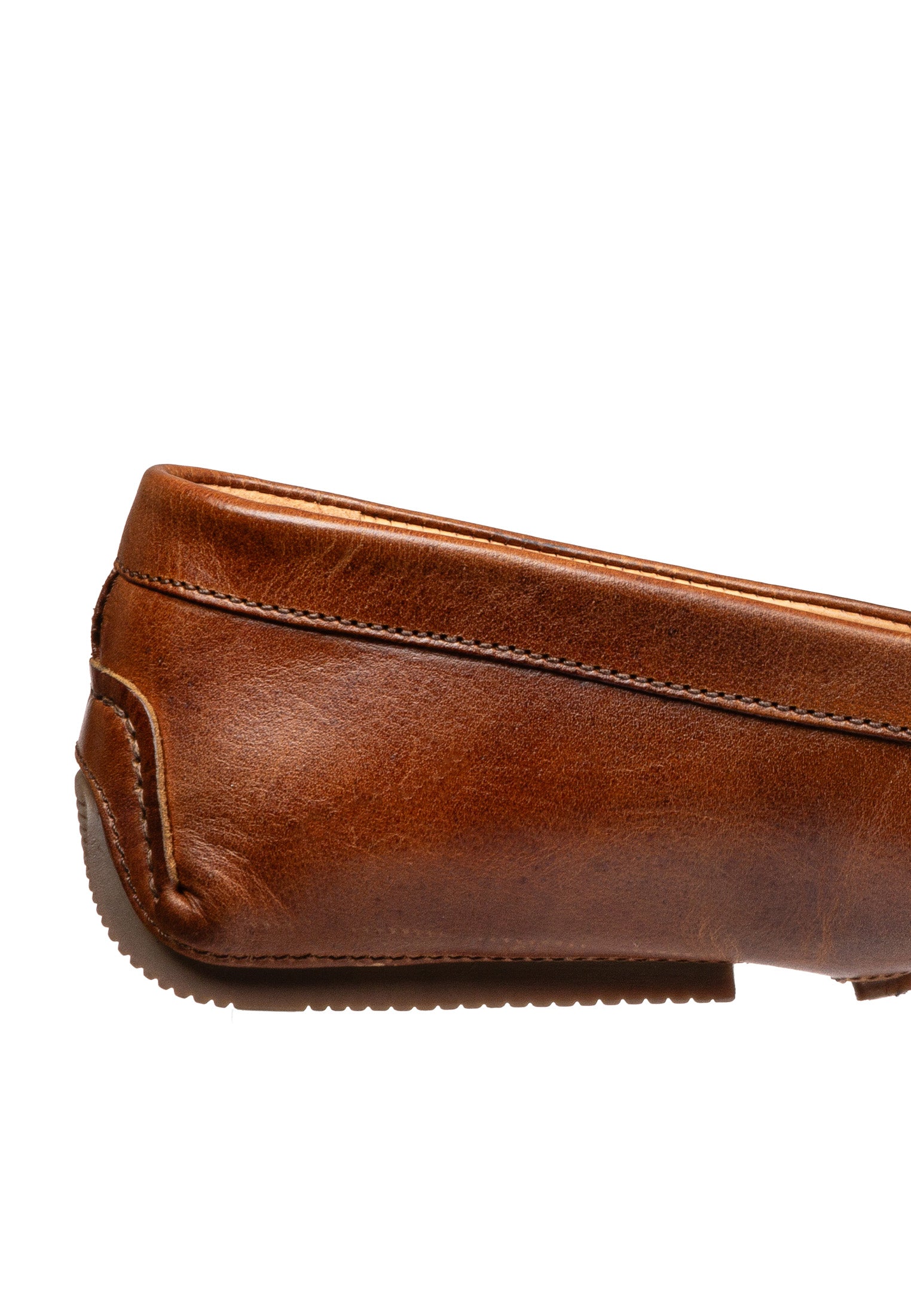 Bruin cognac gladleren Loafer