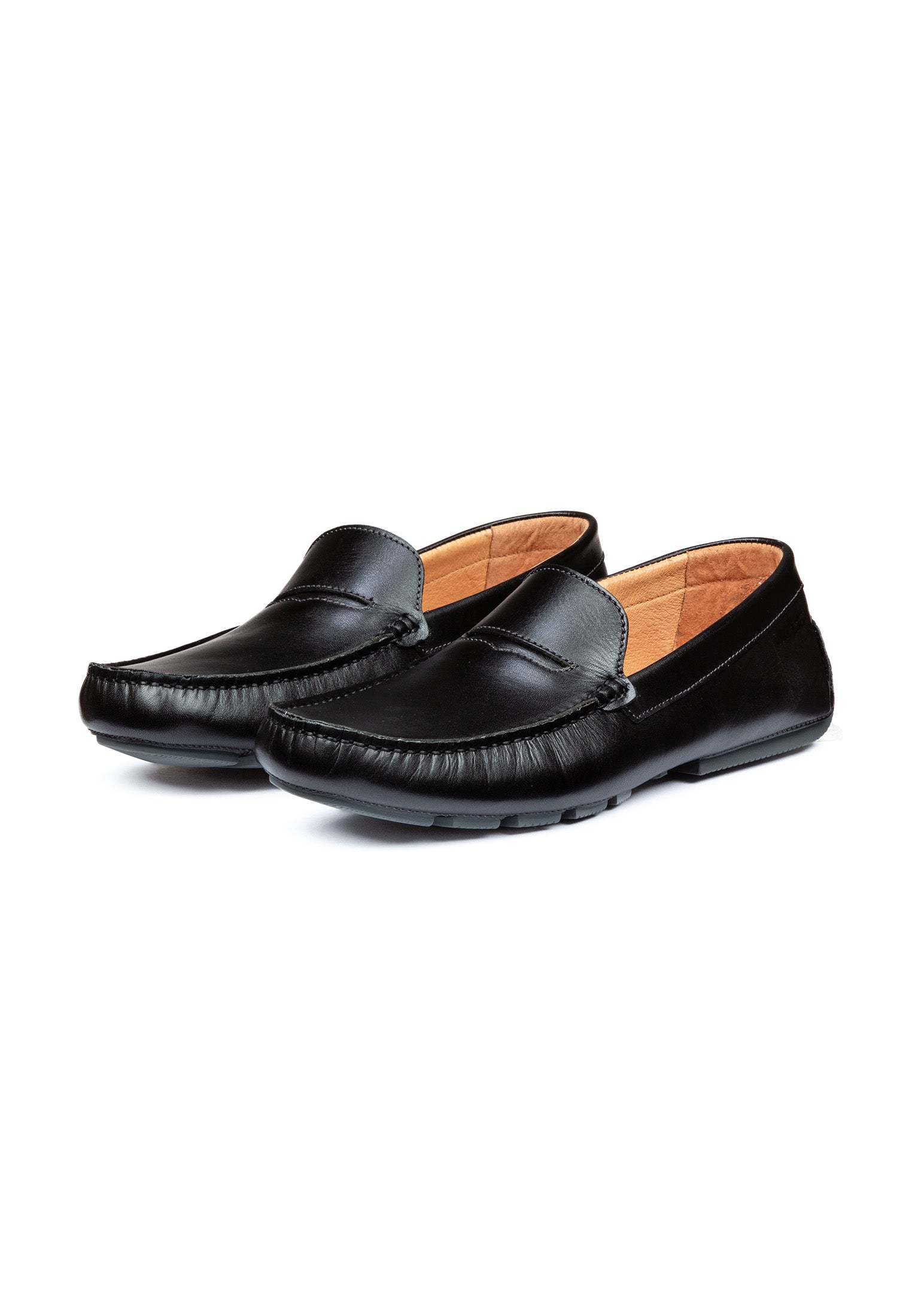 Schwarzer Glattleder-Loafer