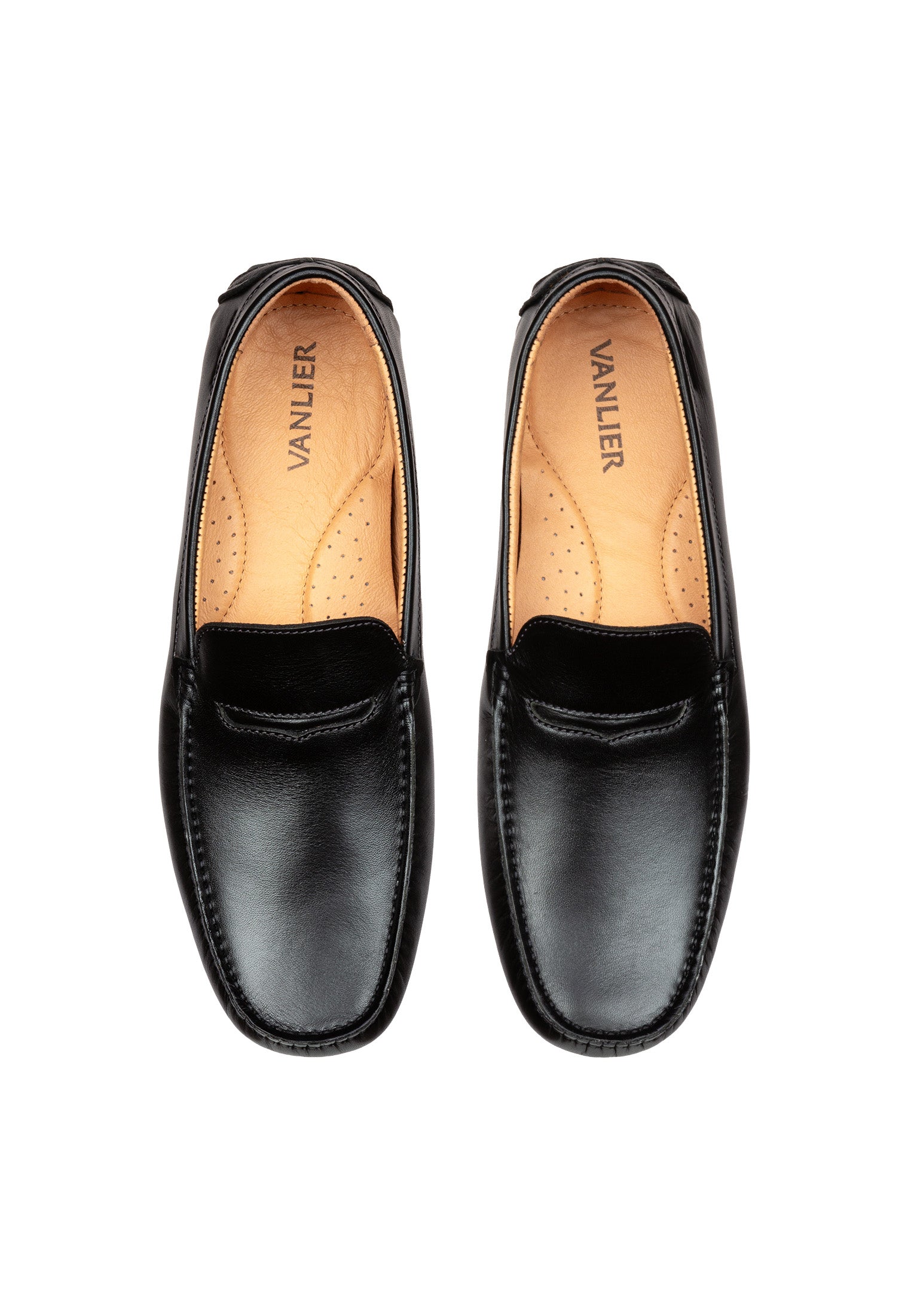 Schwarzer Glattleder-Loafer