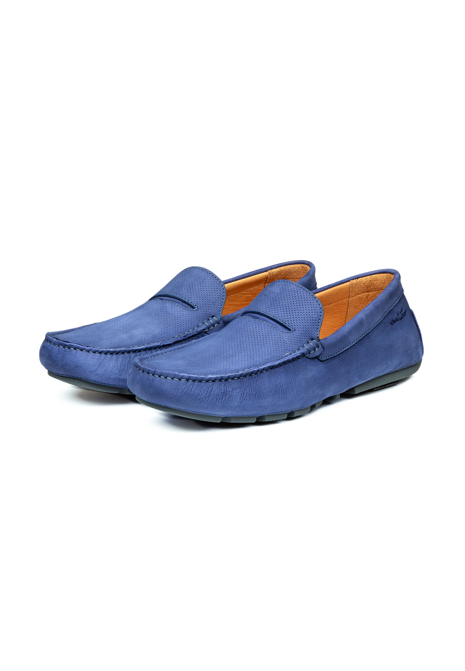 Blauer Nubuk Loafer