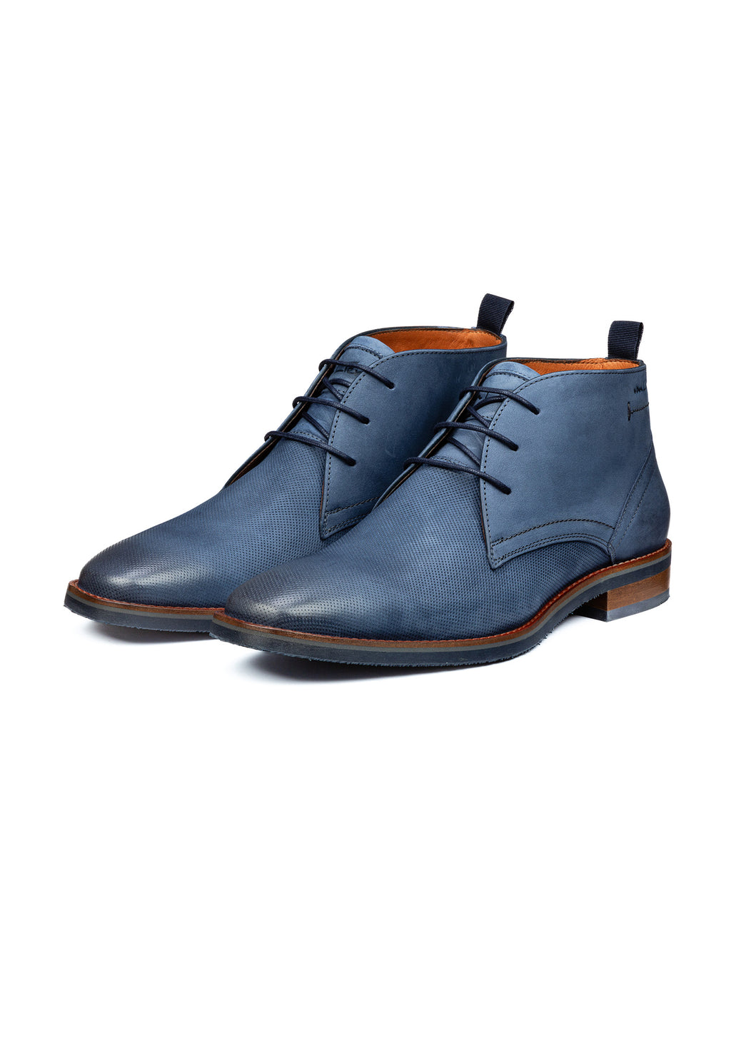 Blauer Nubuk Amalfi halbhoher Schnürschuh