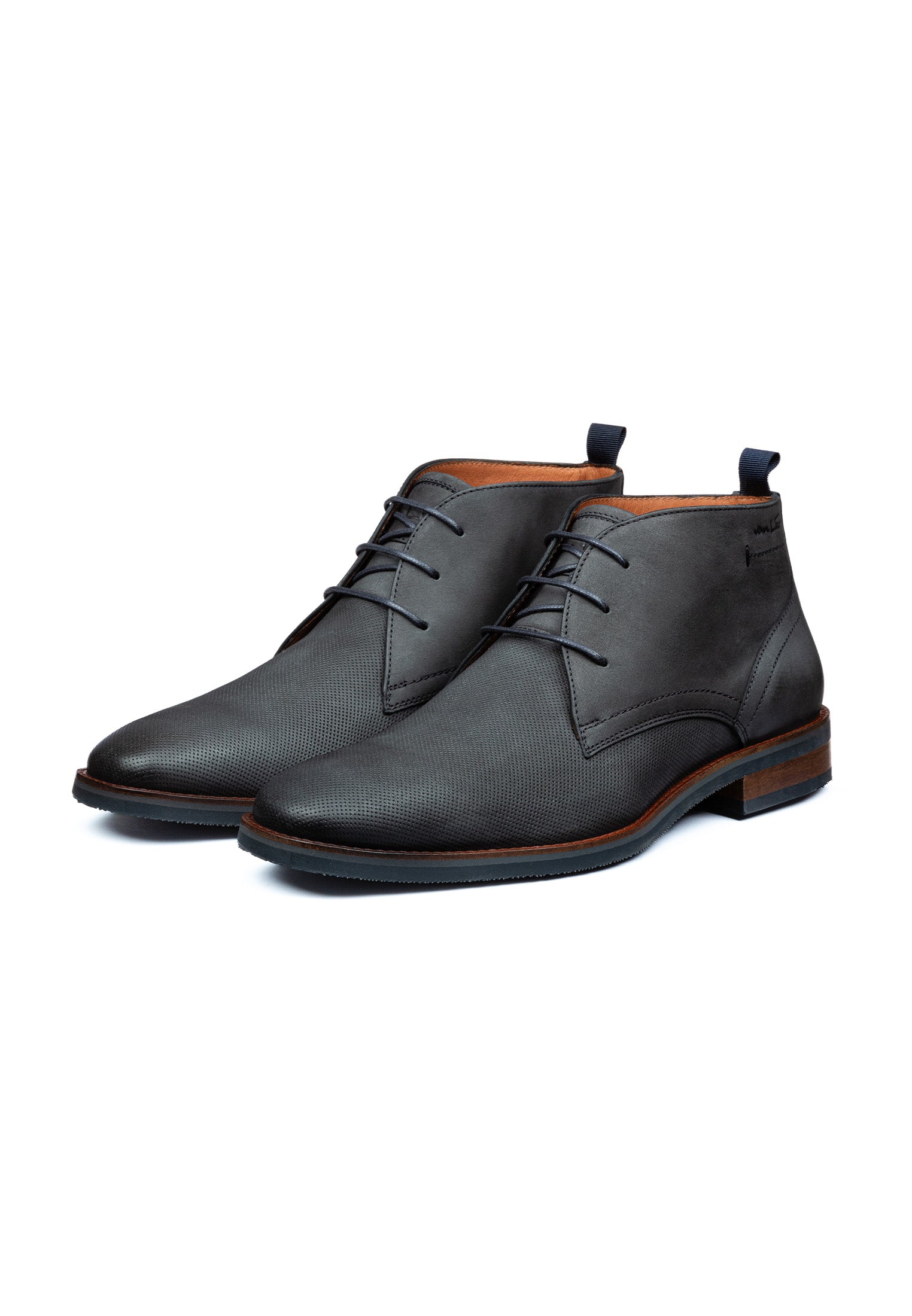 Anthrazitgrauer Nubuk Amalfi halbhoher Schnürschuh