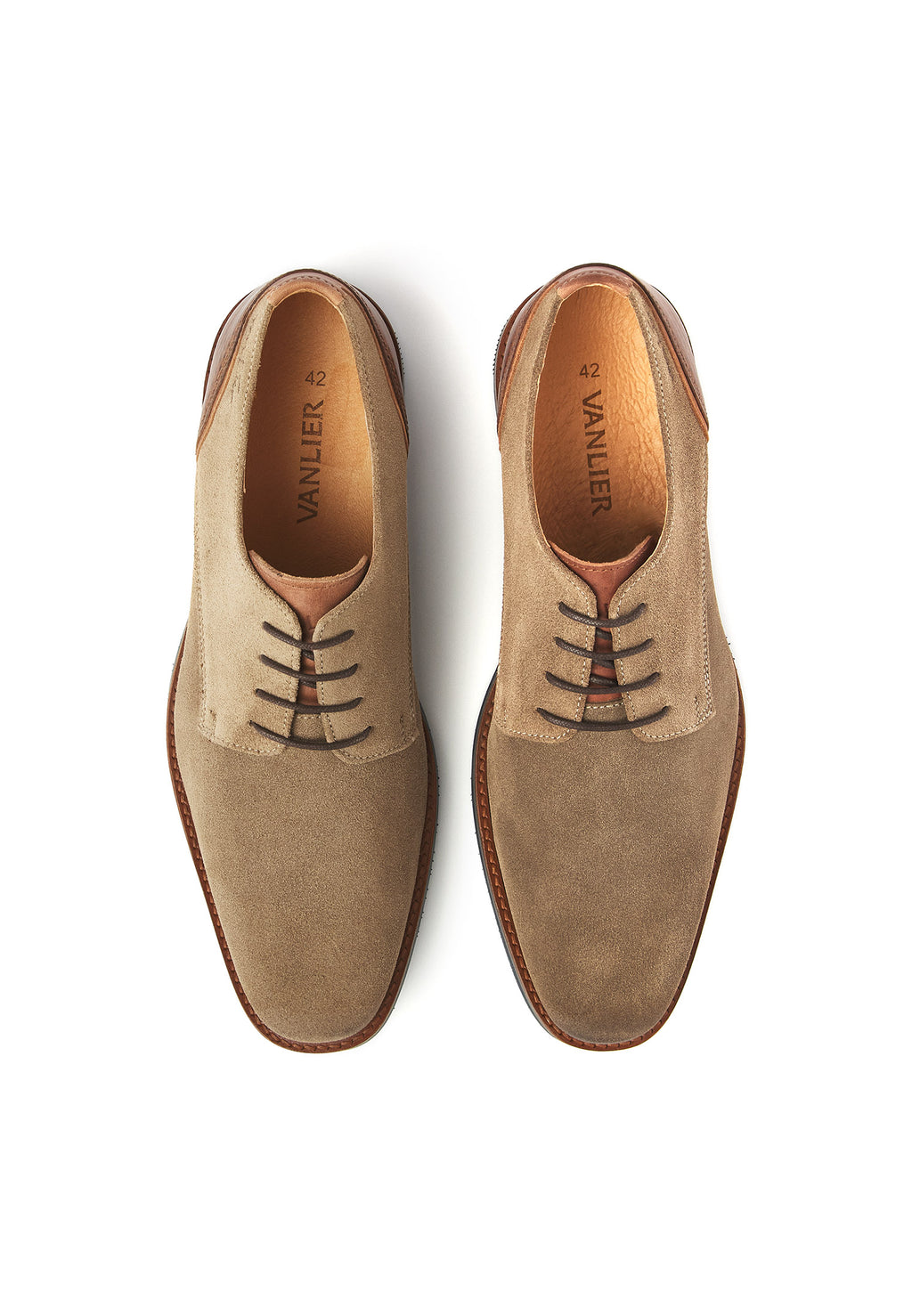 Taupe suède Amalfi veterschoen