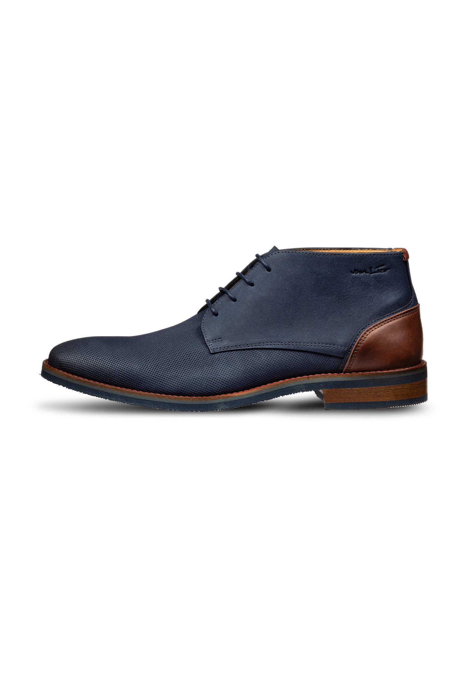 Navy Nubuck Amalfi halbhohe Schnürschuhe