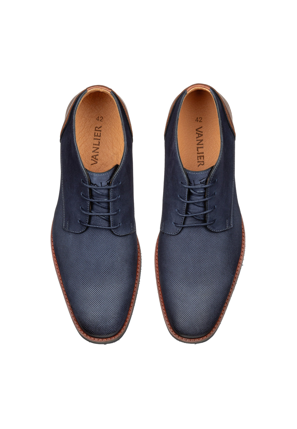 Navy Nubuck Amalfi halbhohe Schnürschuhe