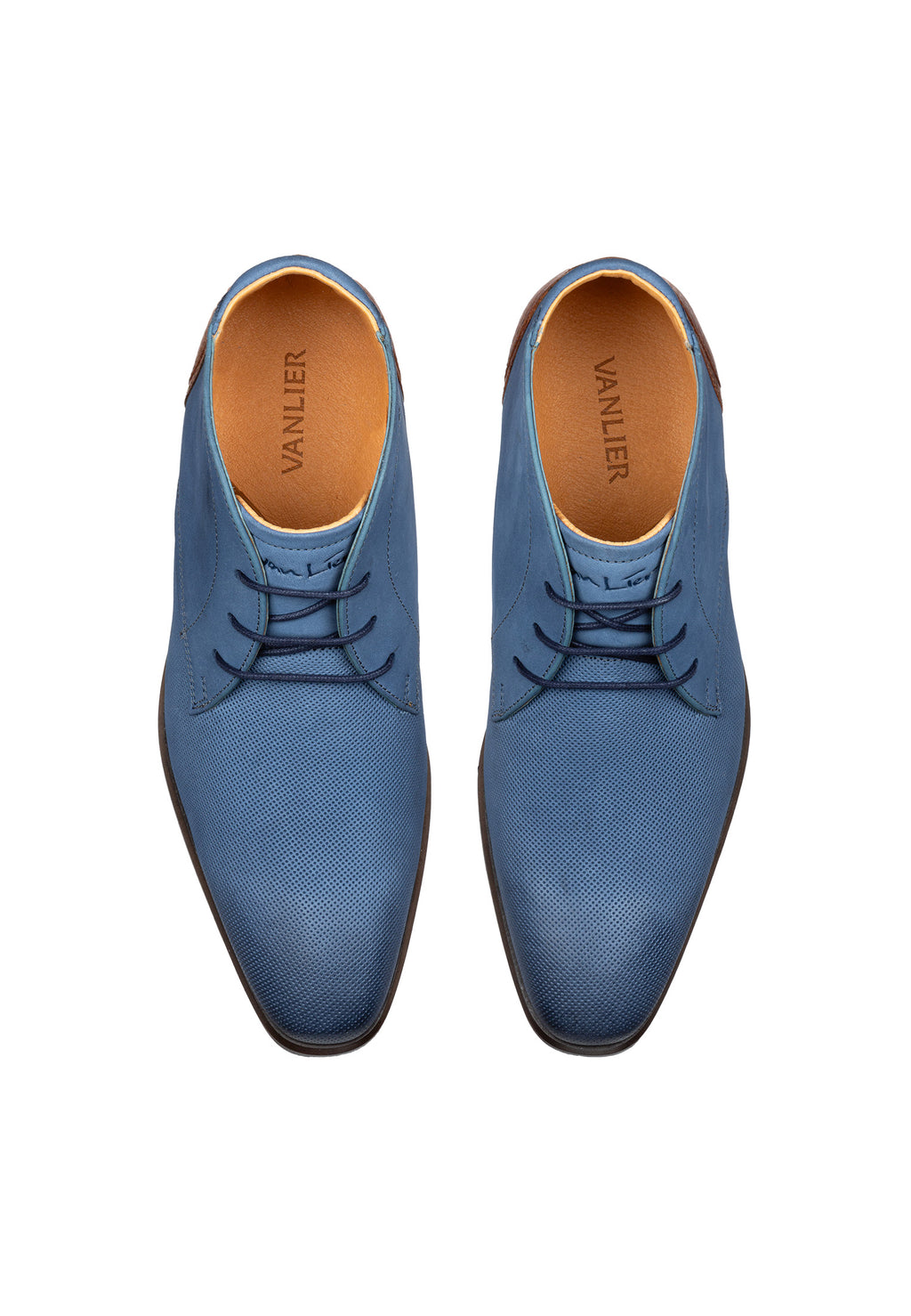 Blauer Nubuk Erasmo halbhoher Schnürschuh