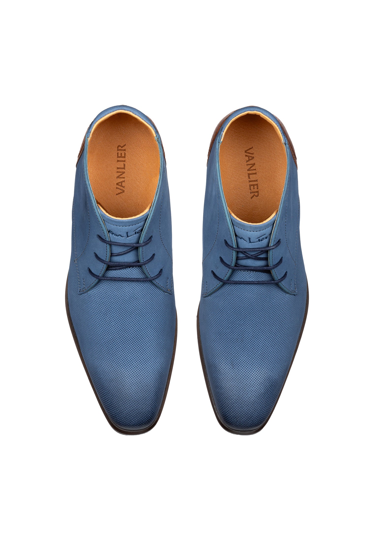 Blauer Nubuk Erasmo halbhoher Schnürschuh