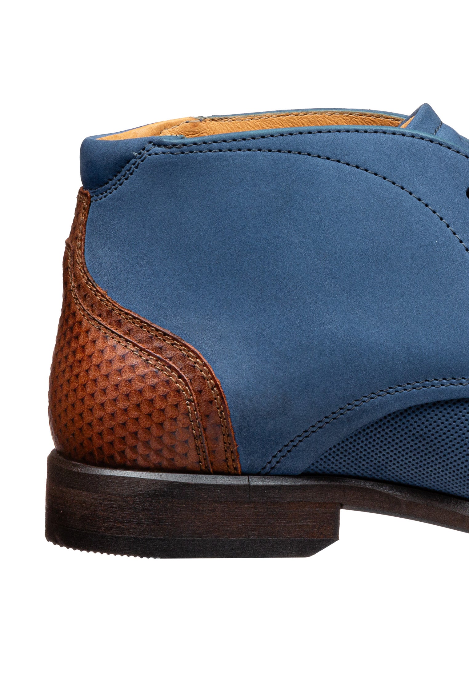 Blauer Nubuk Erasmo halbhoher Schnürschuh
