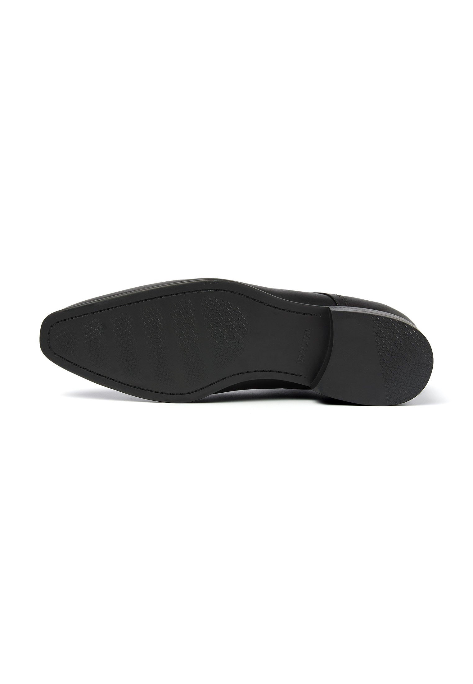 Zwart gladleren Sanremo veterschoen
